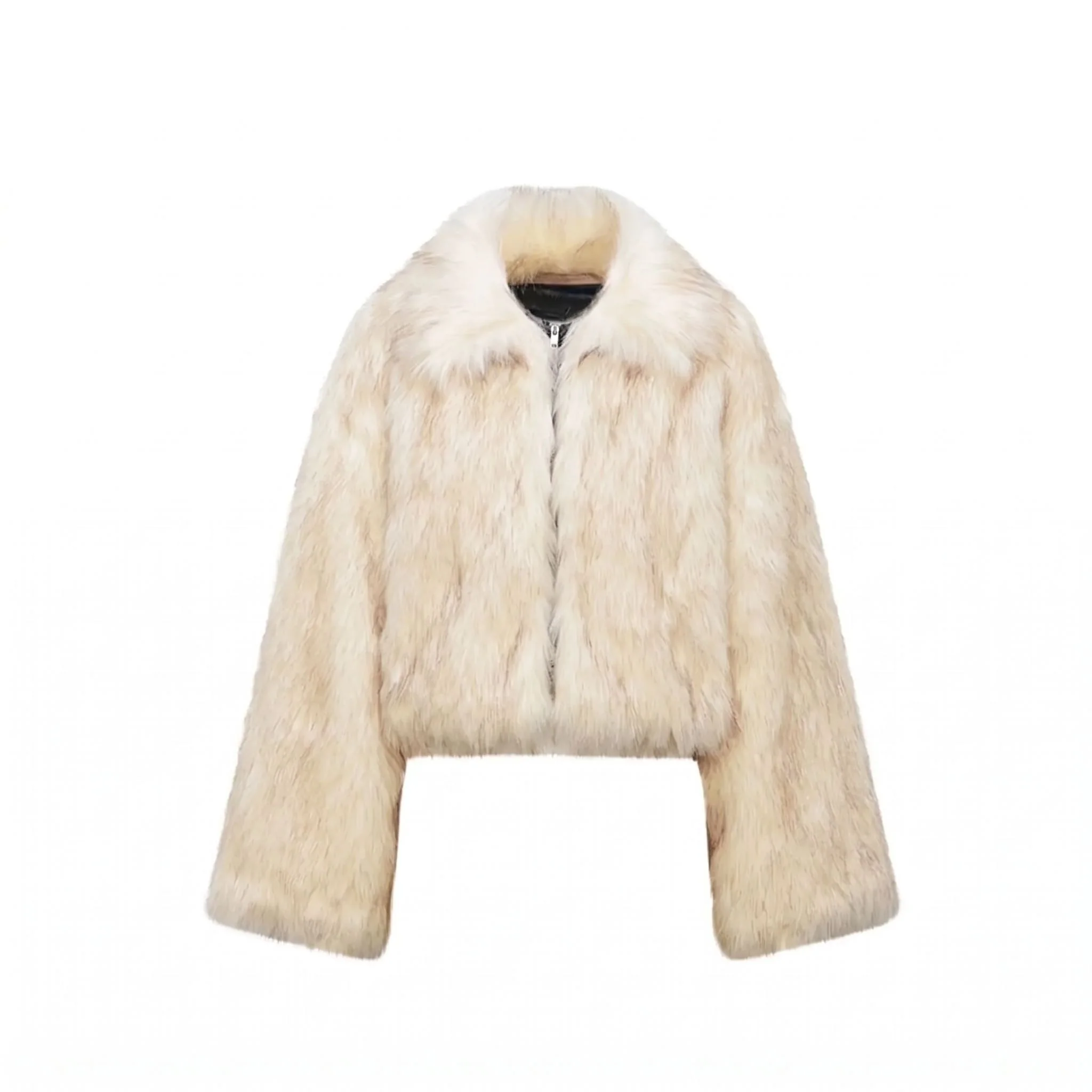 Cropped Pile Jacket - Image 8