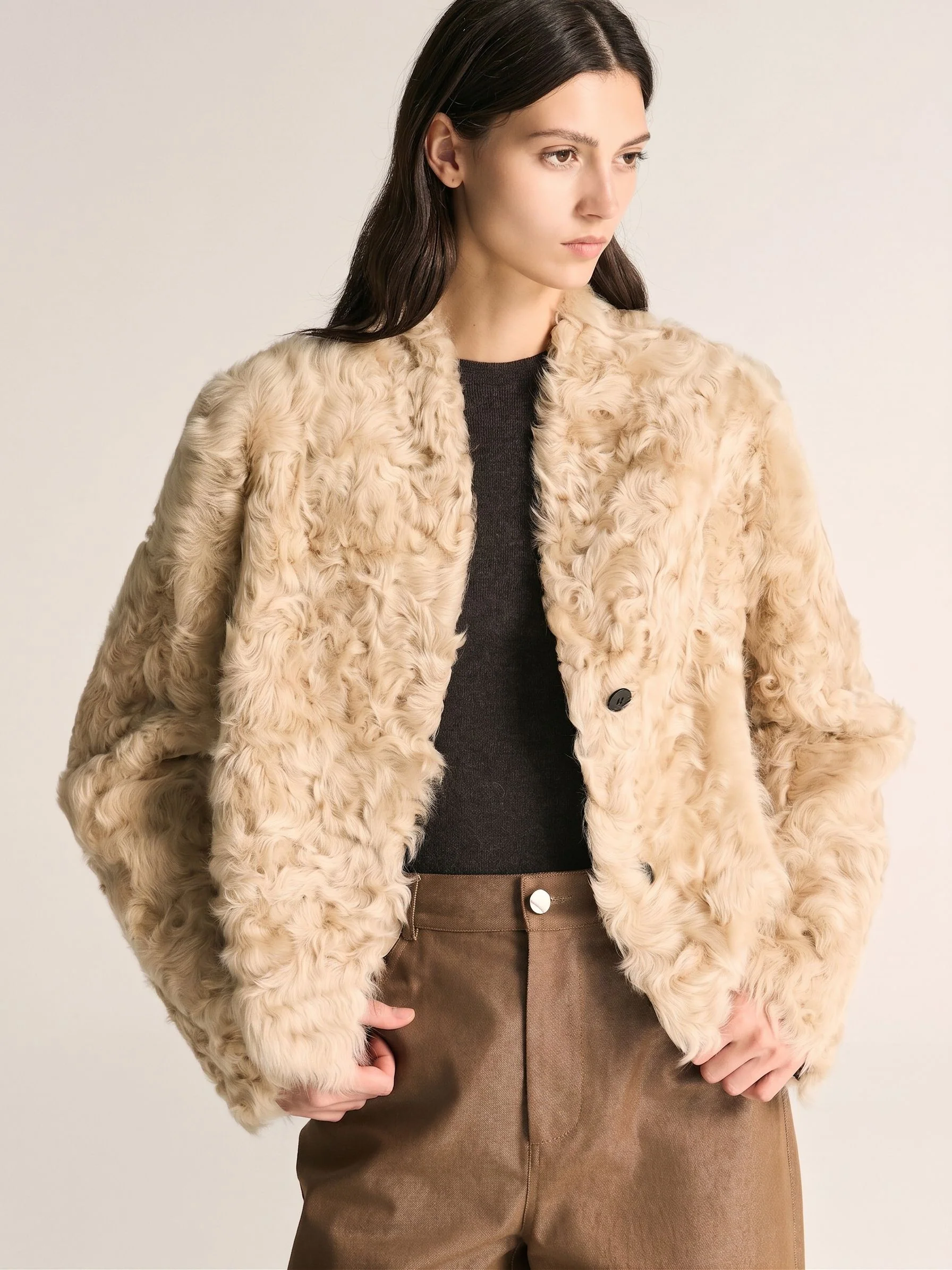 Cropped Pile Jacket