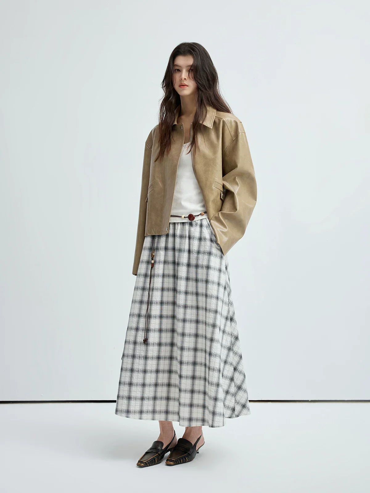 Cropped PU Jacket - Image 2