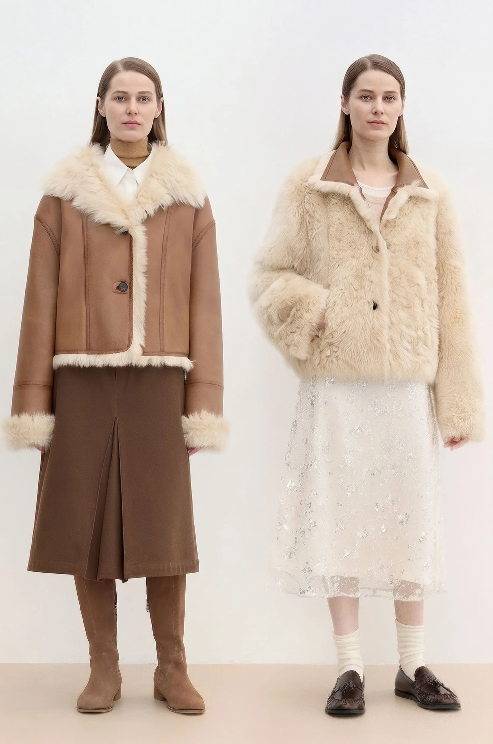 Cropped Shearling Jacket - Image 3
