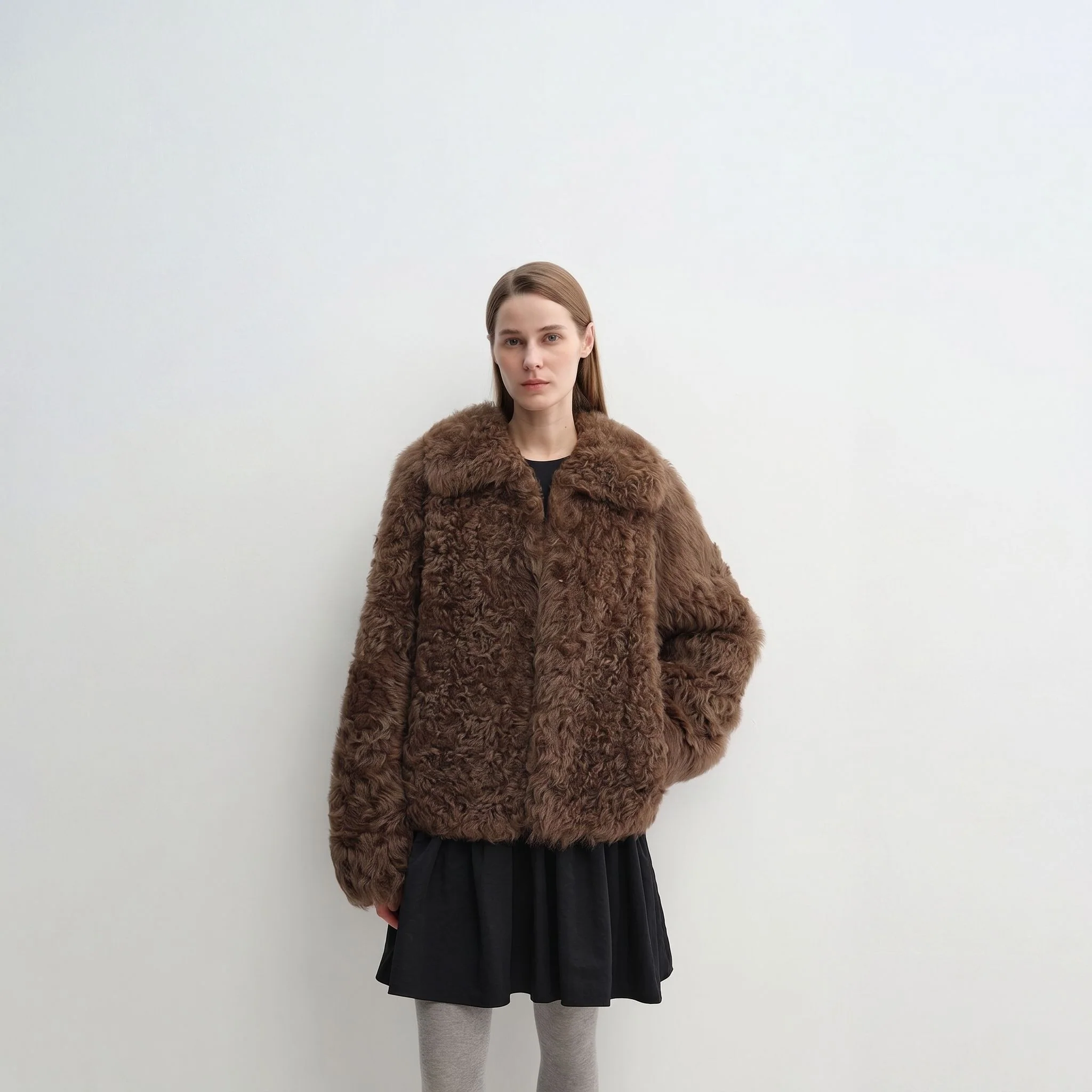 Cropped Shearling Jacket - Image 7