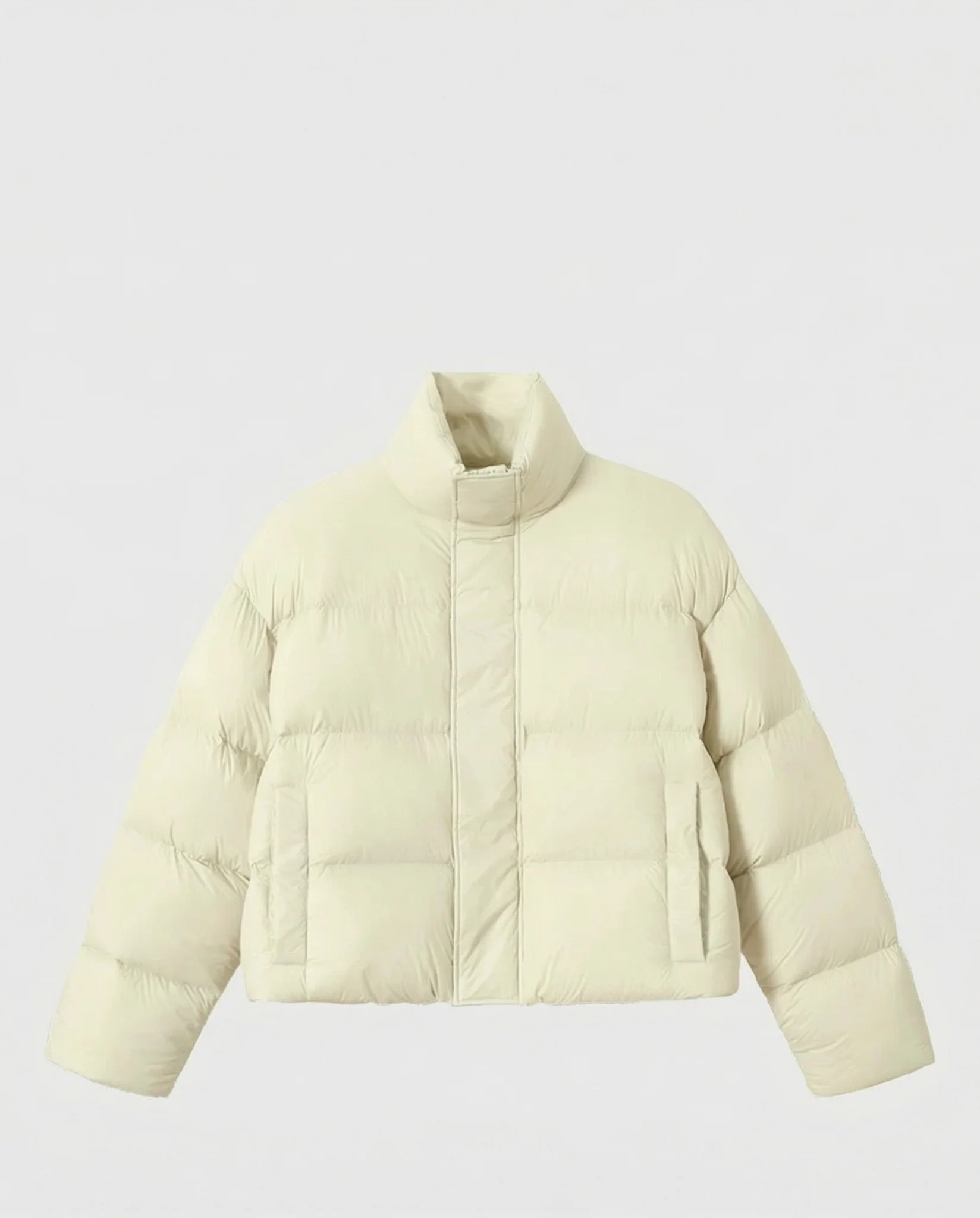 Cropped Stand-Collar Puffer - Image 8