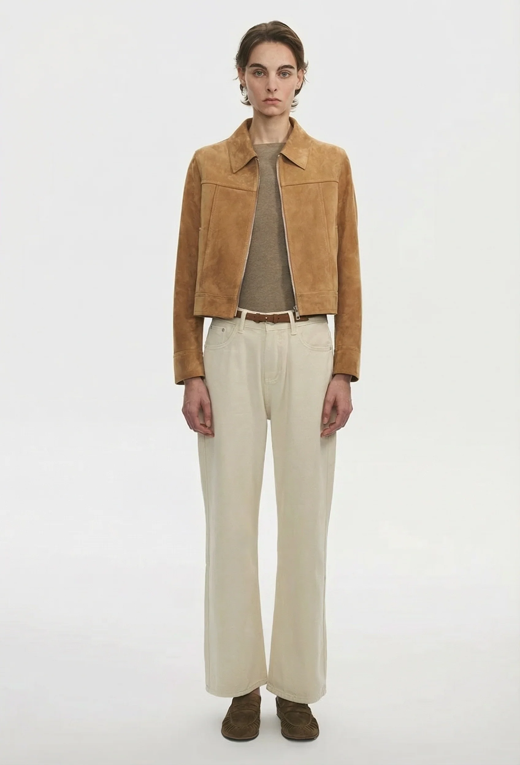 Cropped Suede Jacket - Image 3