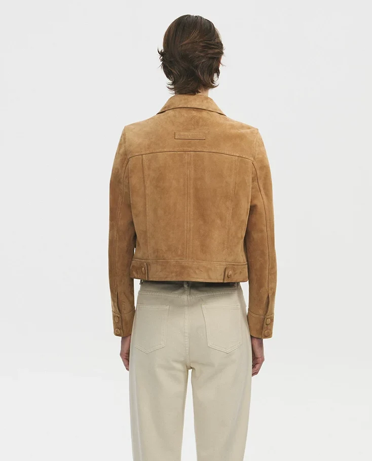 Cropped Suede Jacket - Image 4