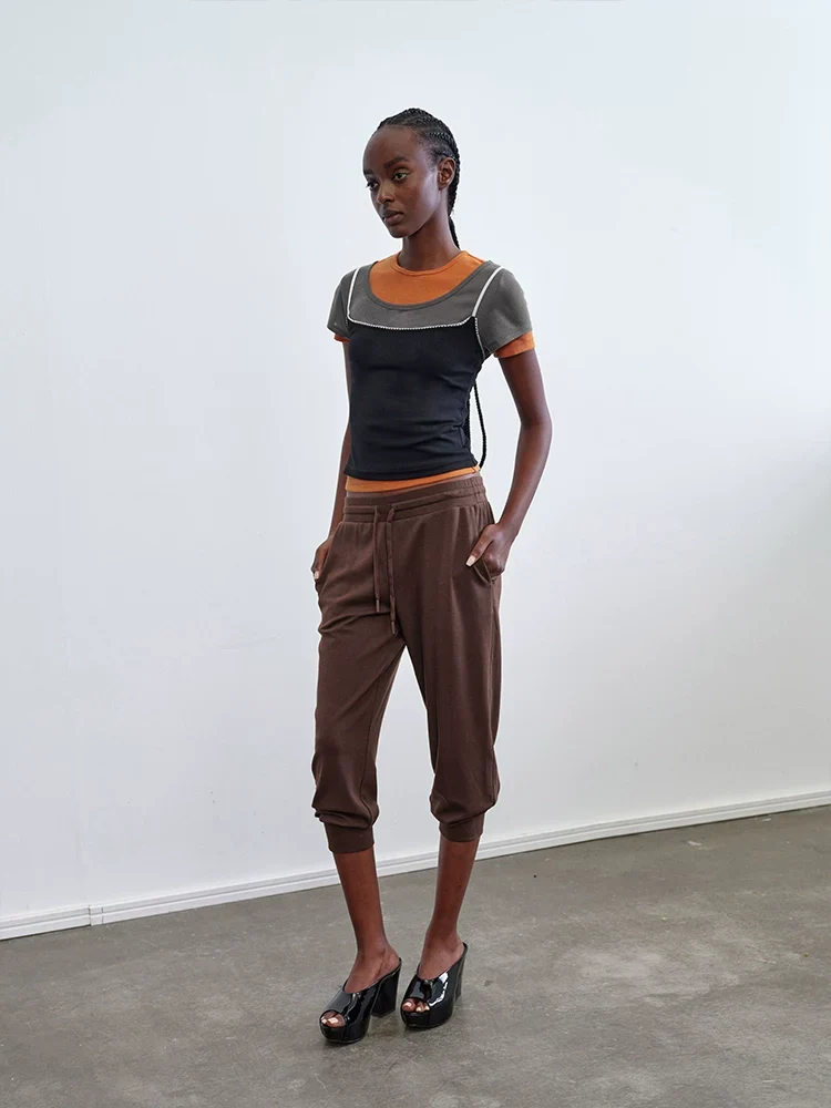Cropped Tapered Joggers - Image 5