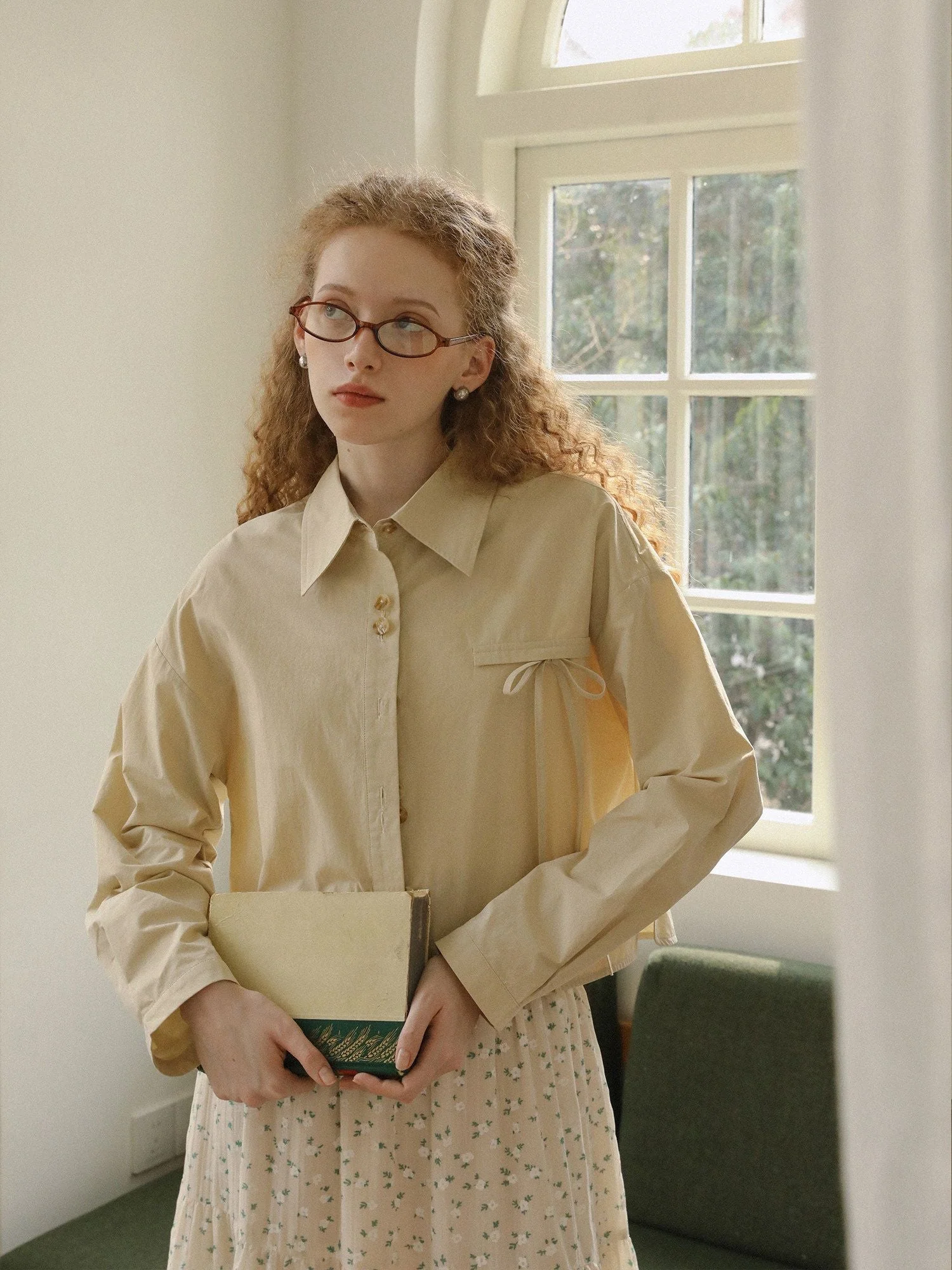 Cropped Tie Shirt - Image 4