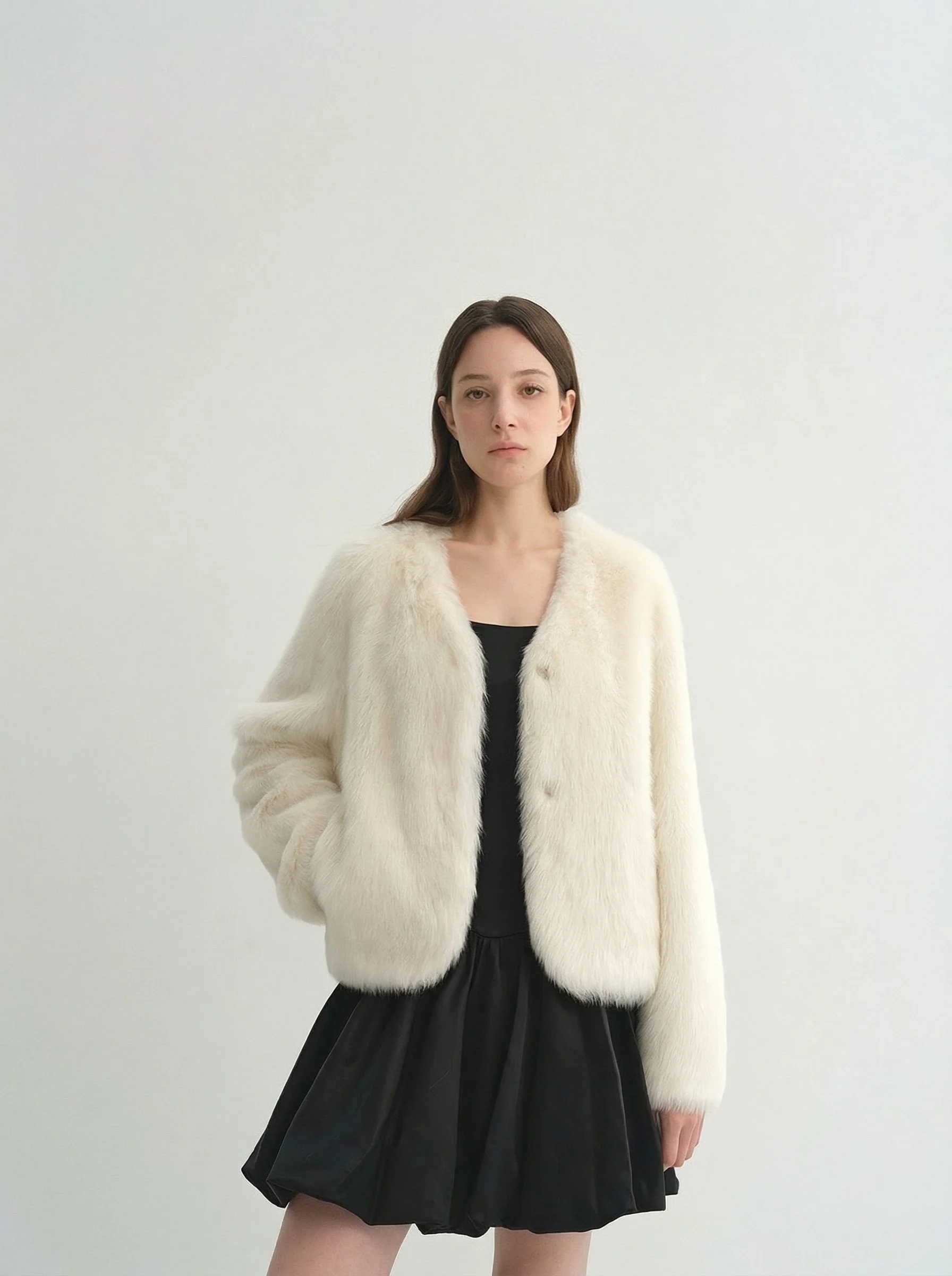 Cropped Toscana Shearling Jacket - Image 5
