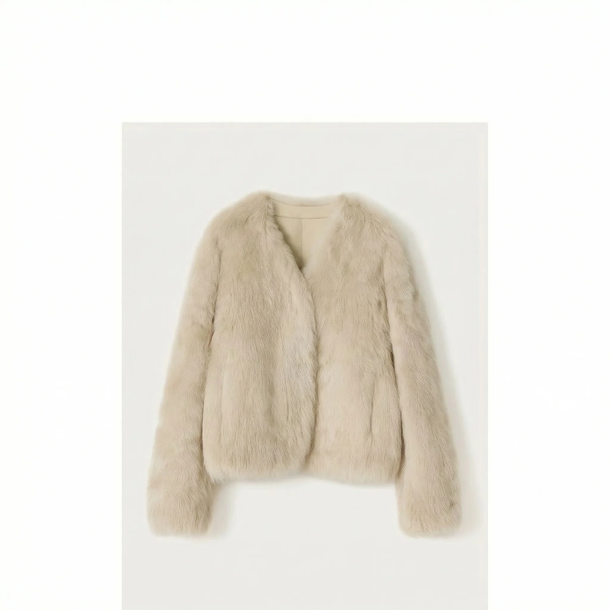 Cropped Toscana Shearling Jacket - Image 6