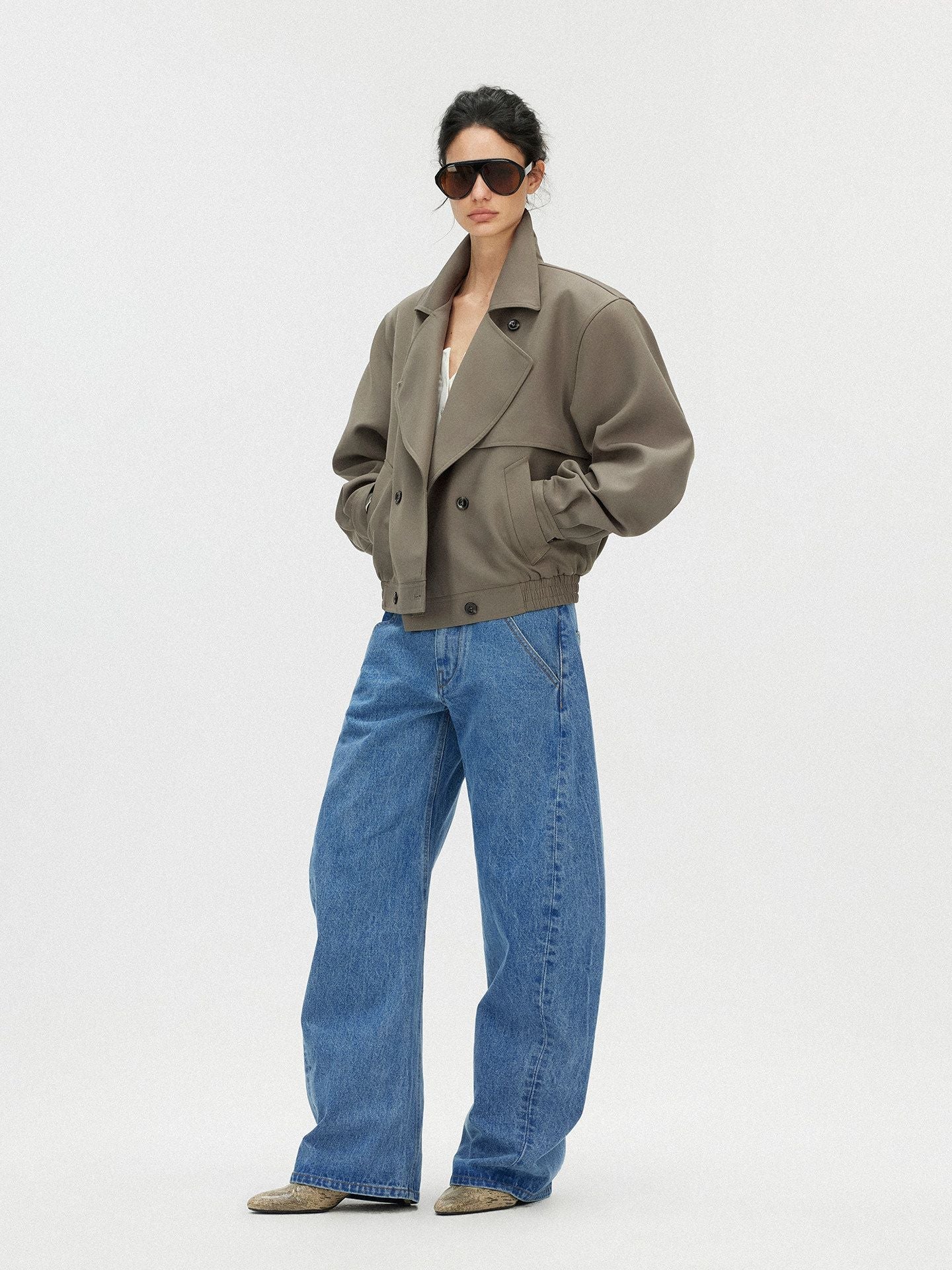 Cropped Trench Jacket