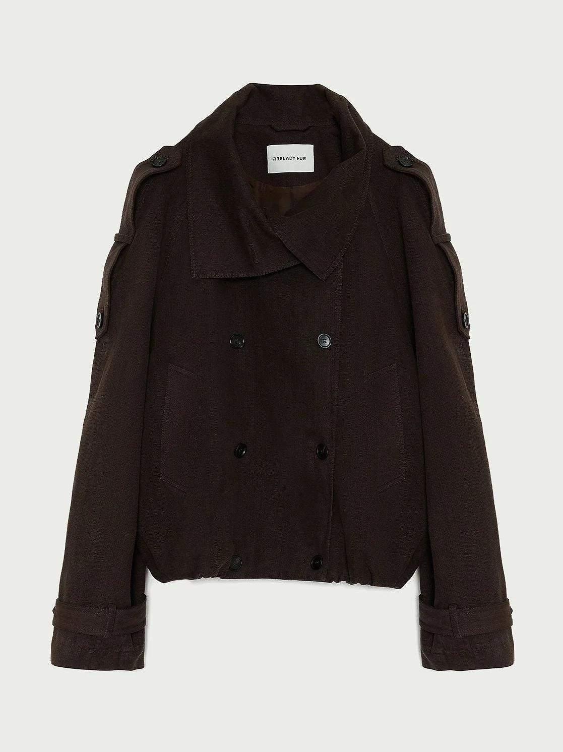Cropped Trench Jacket - Image 2
