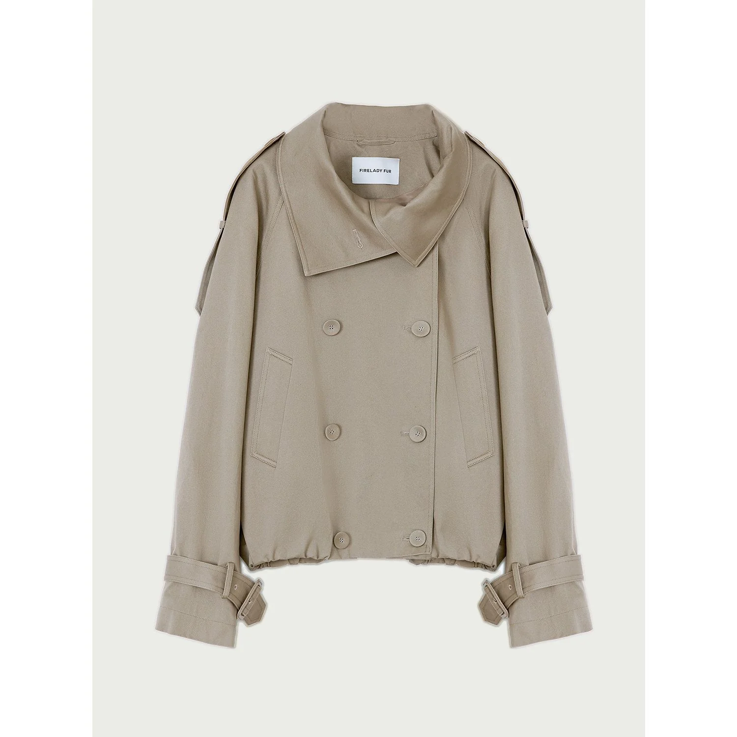 Cropped Trench Jacket - Image 6