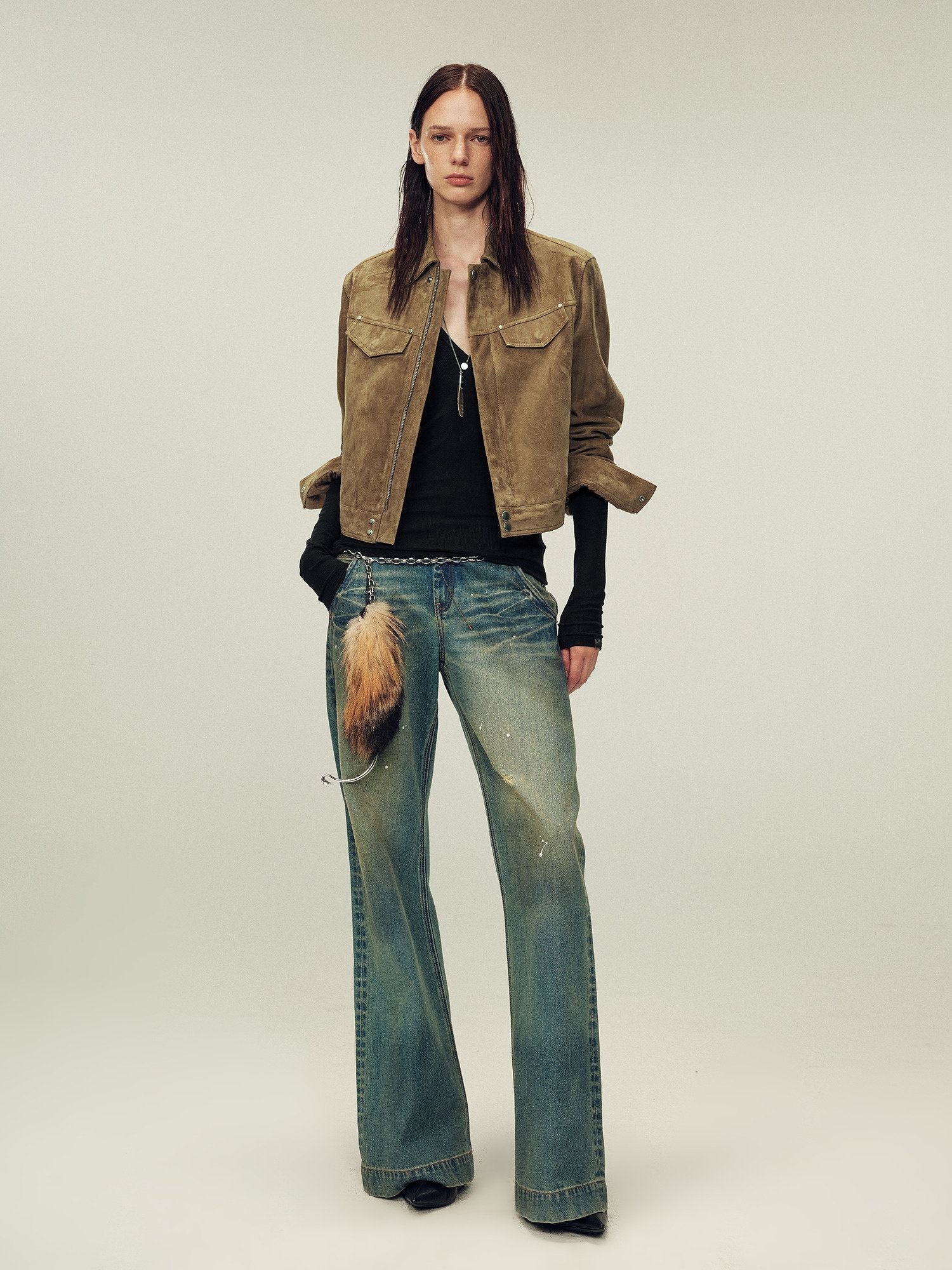 Cropped Trucker Jacket - Image 2