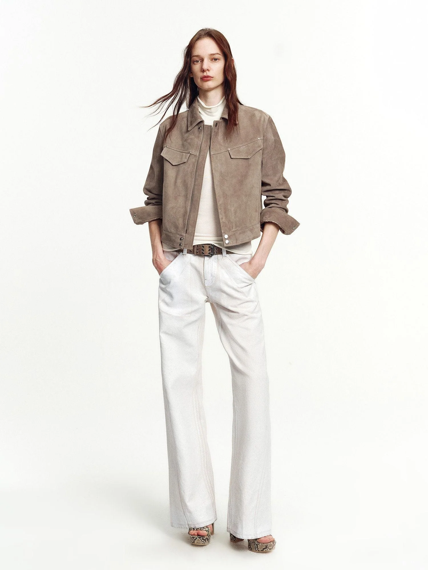 Cropped Trucker Jacket - Image 5
