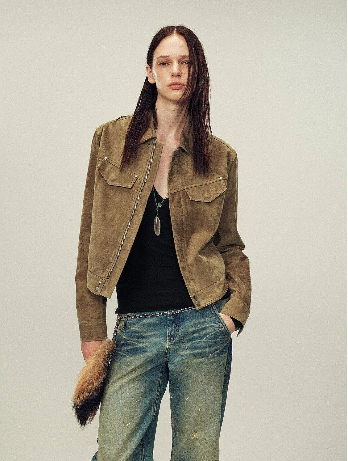 Cropped Trucker Jacket - Image 6