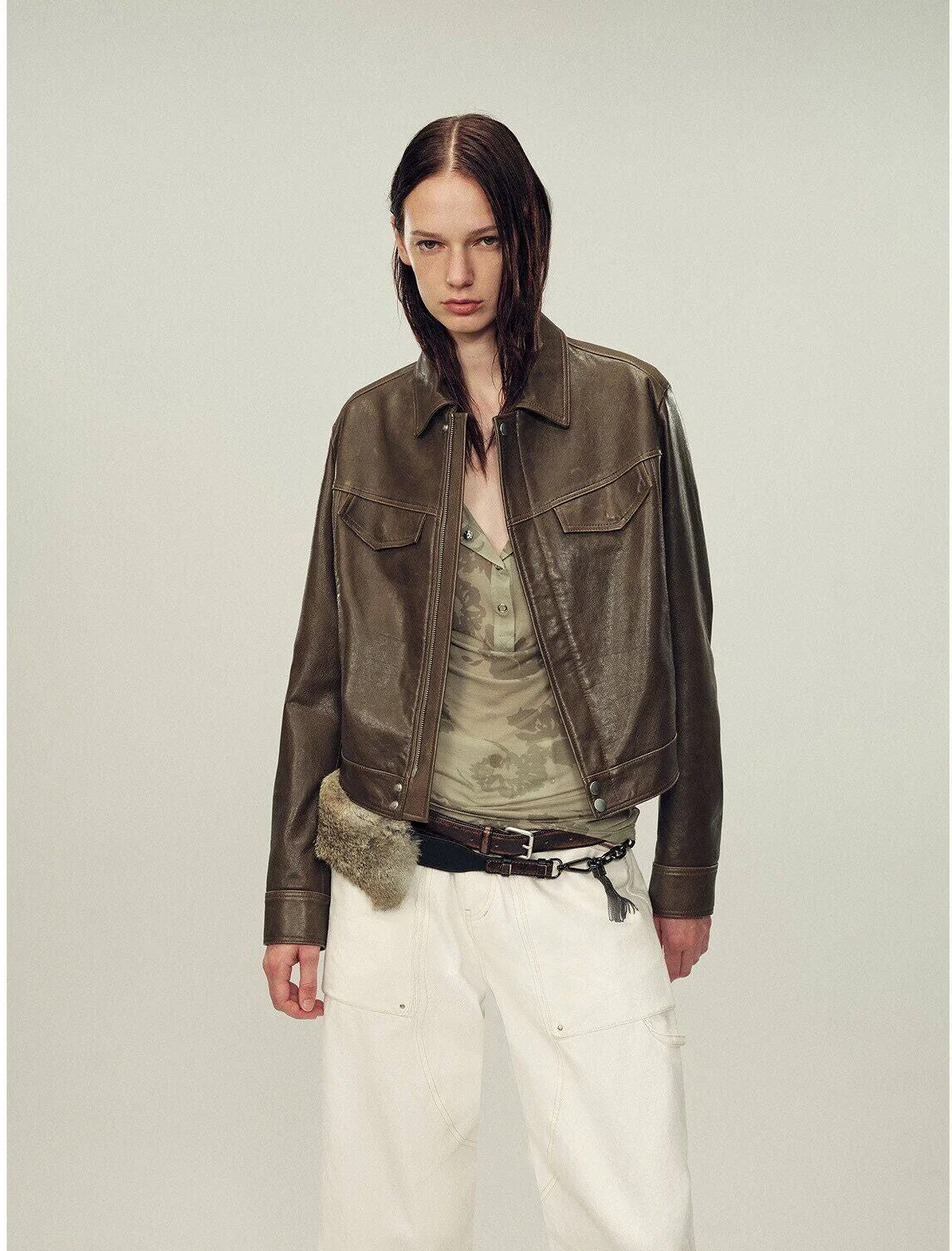 Cropped Trucker Jacket - Image 8