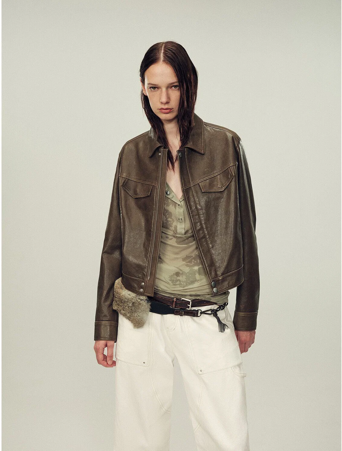 Cropped Trucker Jacket - Image 9