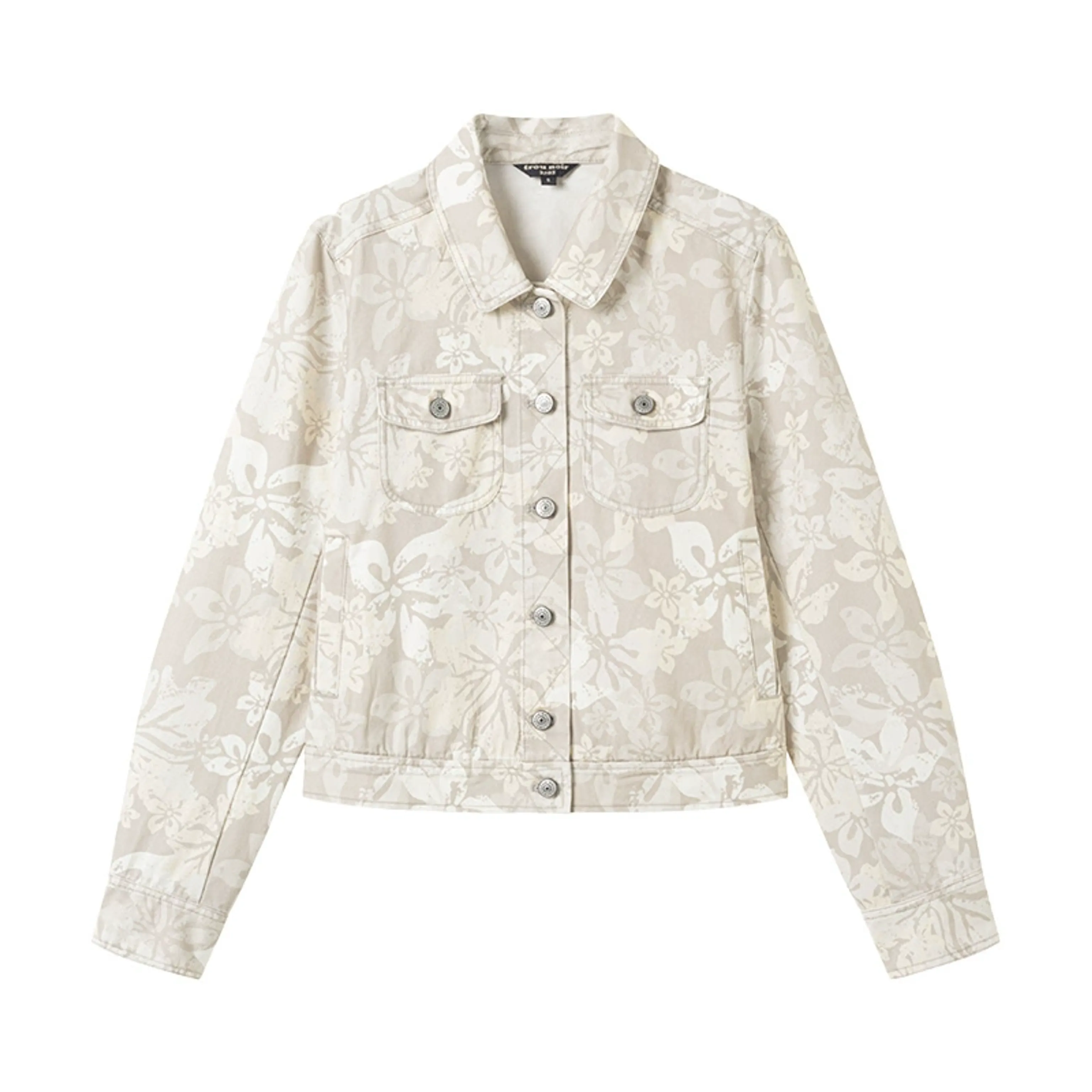 Cropped Twill Trucker Jacket - Image 6