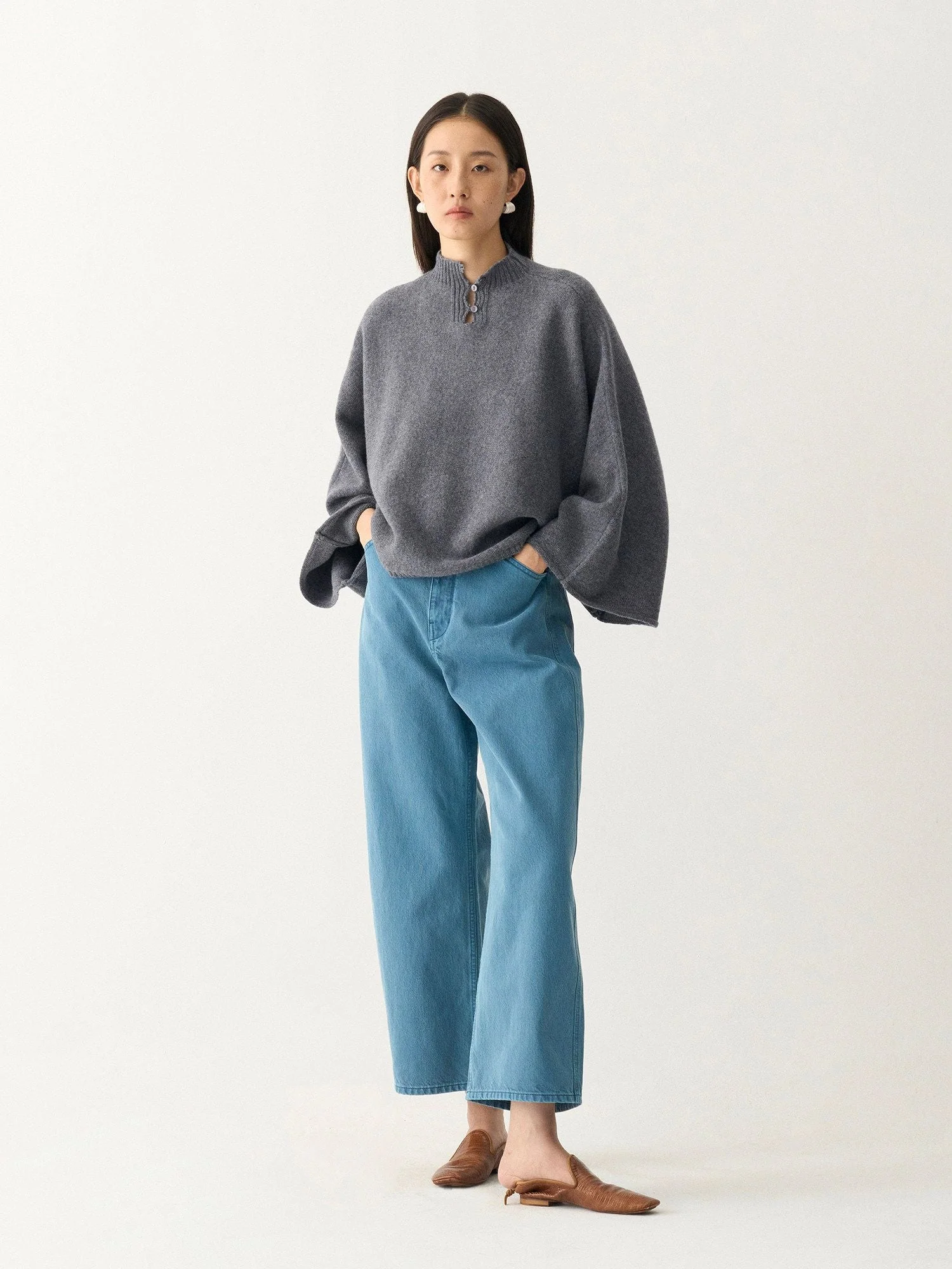 Cropped Wide Jeans - Image 4
