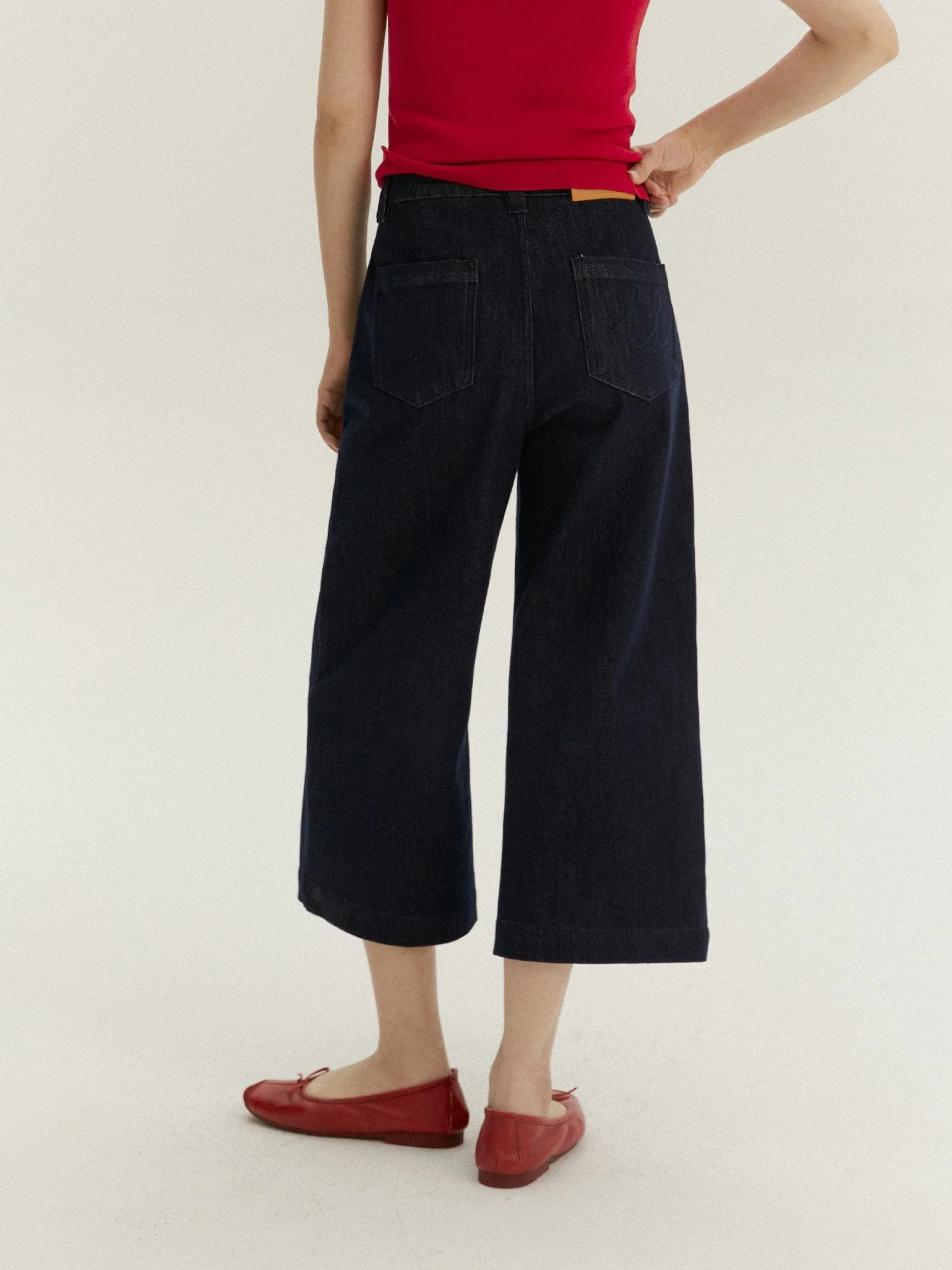 Cropped Wide-Leg Jeans - Image 3