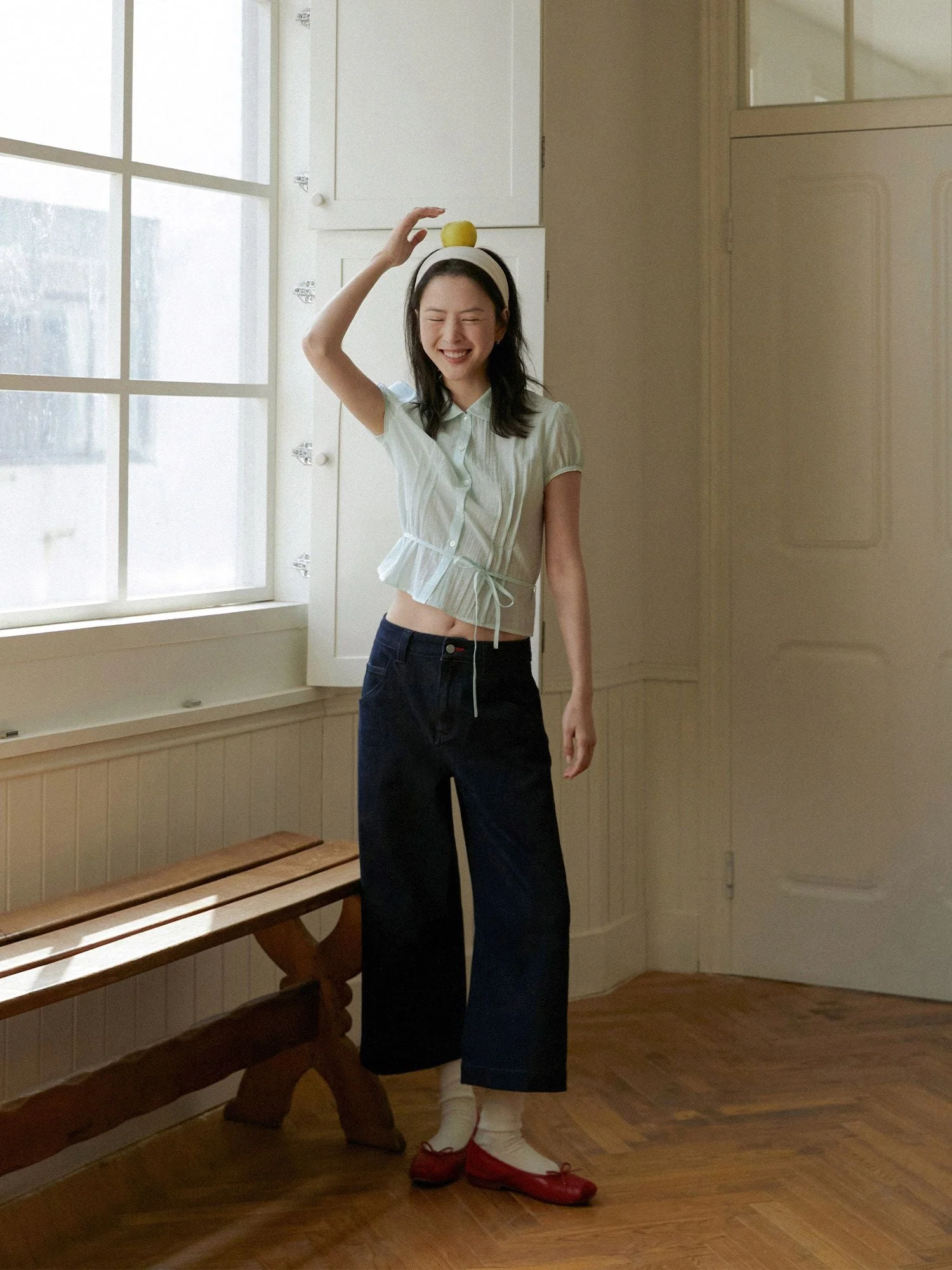 Cropped Wide-Leg Jeans - Image 4
