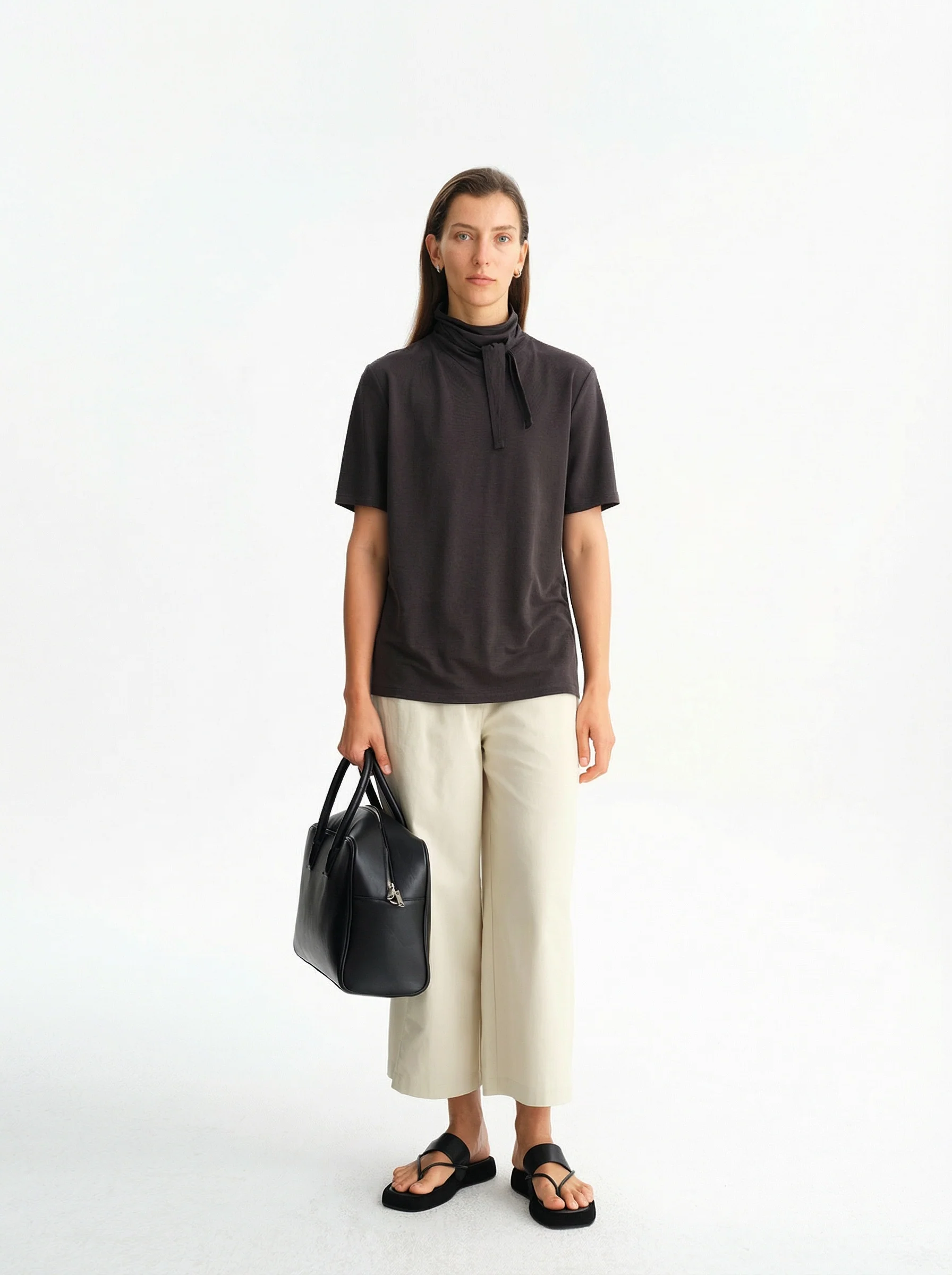 Cropped Wide-Leg Trousers - Image 2