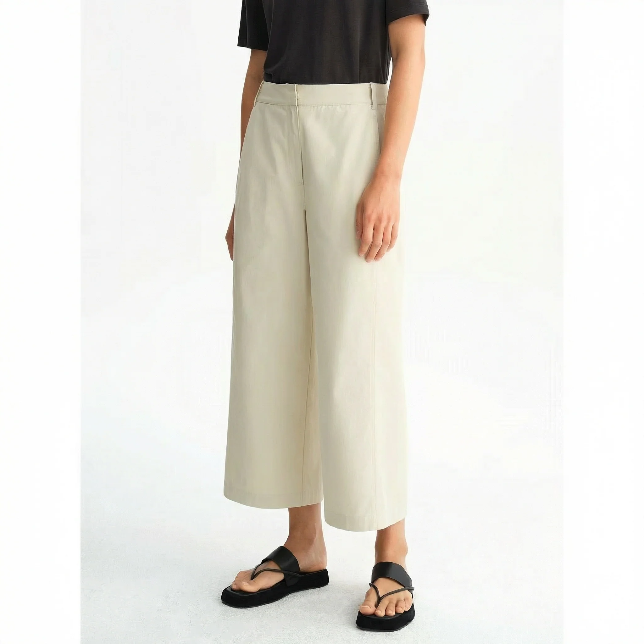 Cropped Wide-Leg Trousers - Image 6