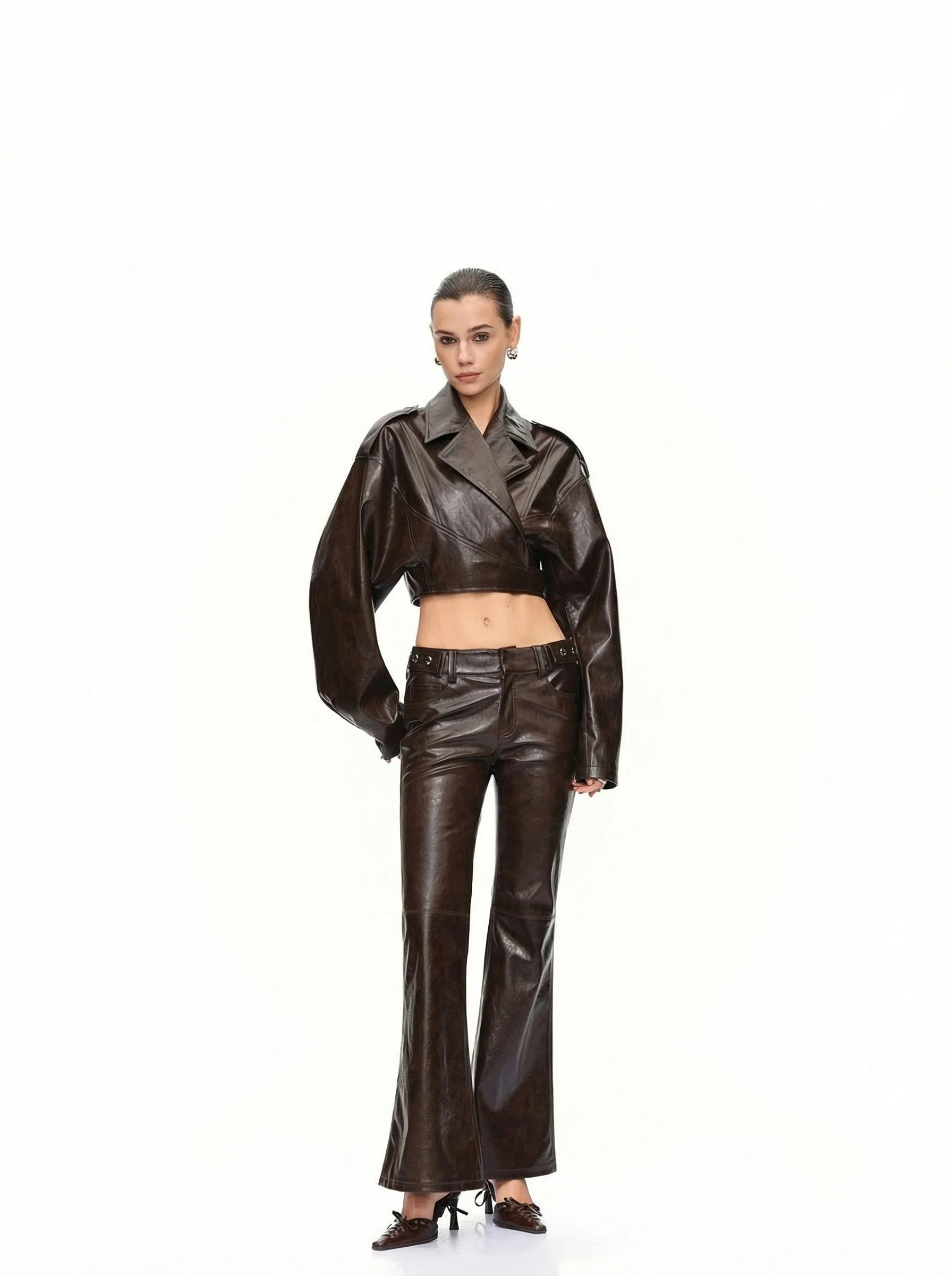 Cropped Wrap Jacket - Image 4