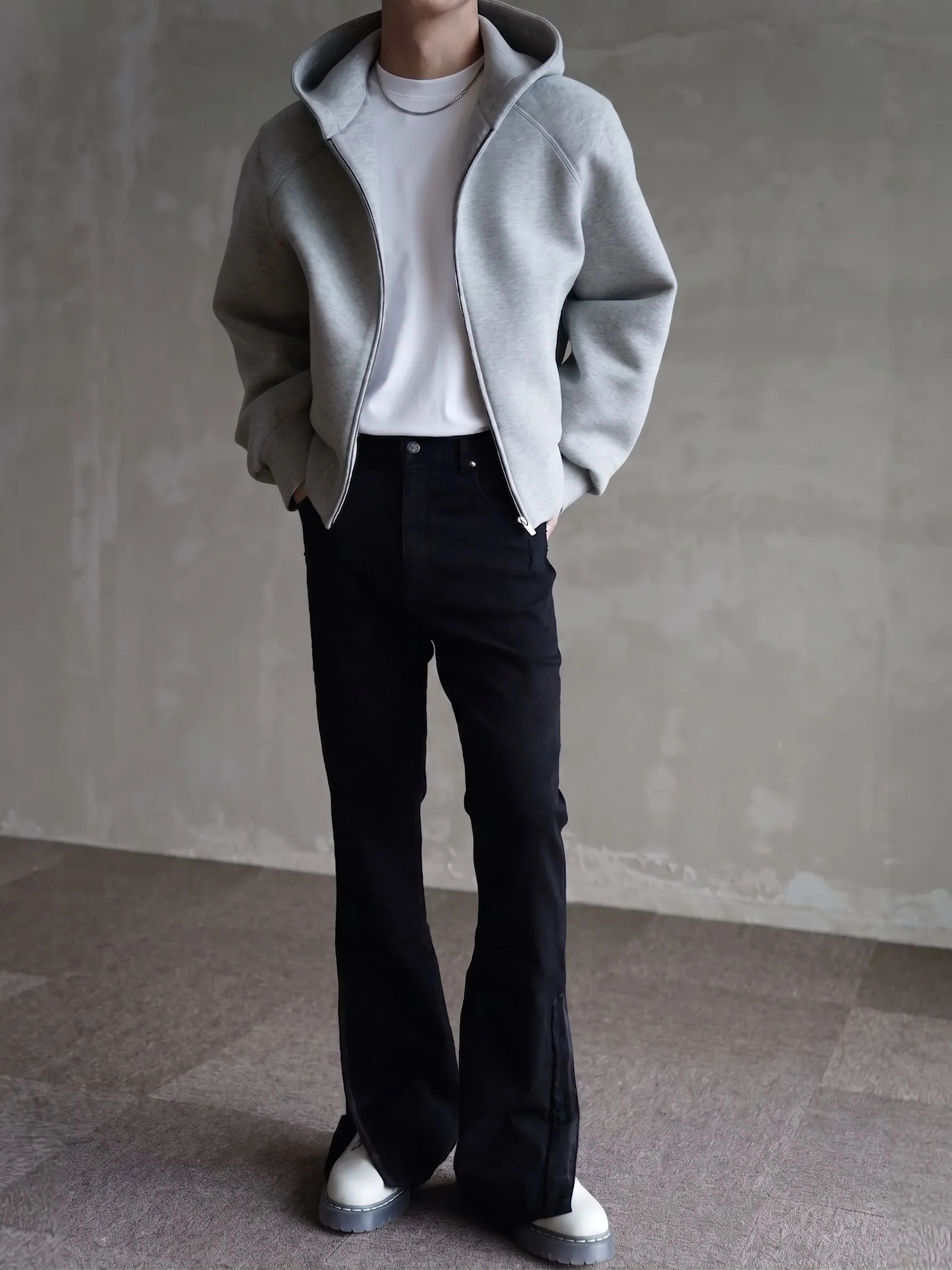 Cropped Zip Hoodie