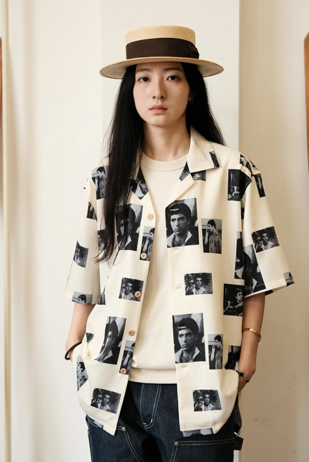 Cuban Collar Movie Print Shirt - Image 2