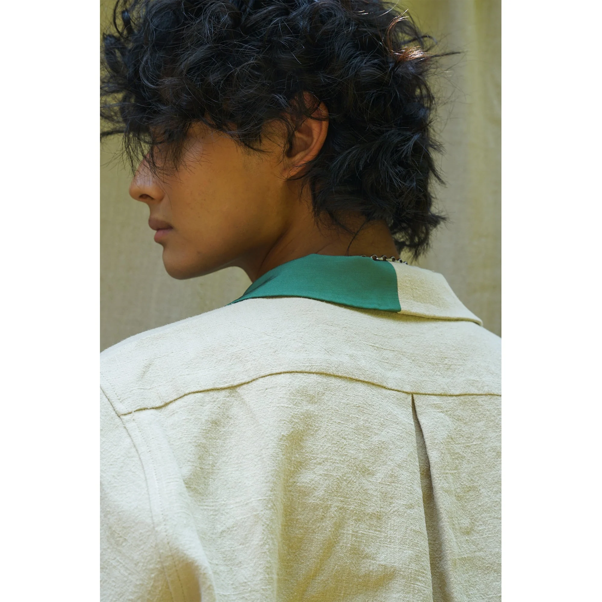 Cuban Collar Split-Design Shirt - Image 5