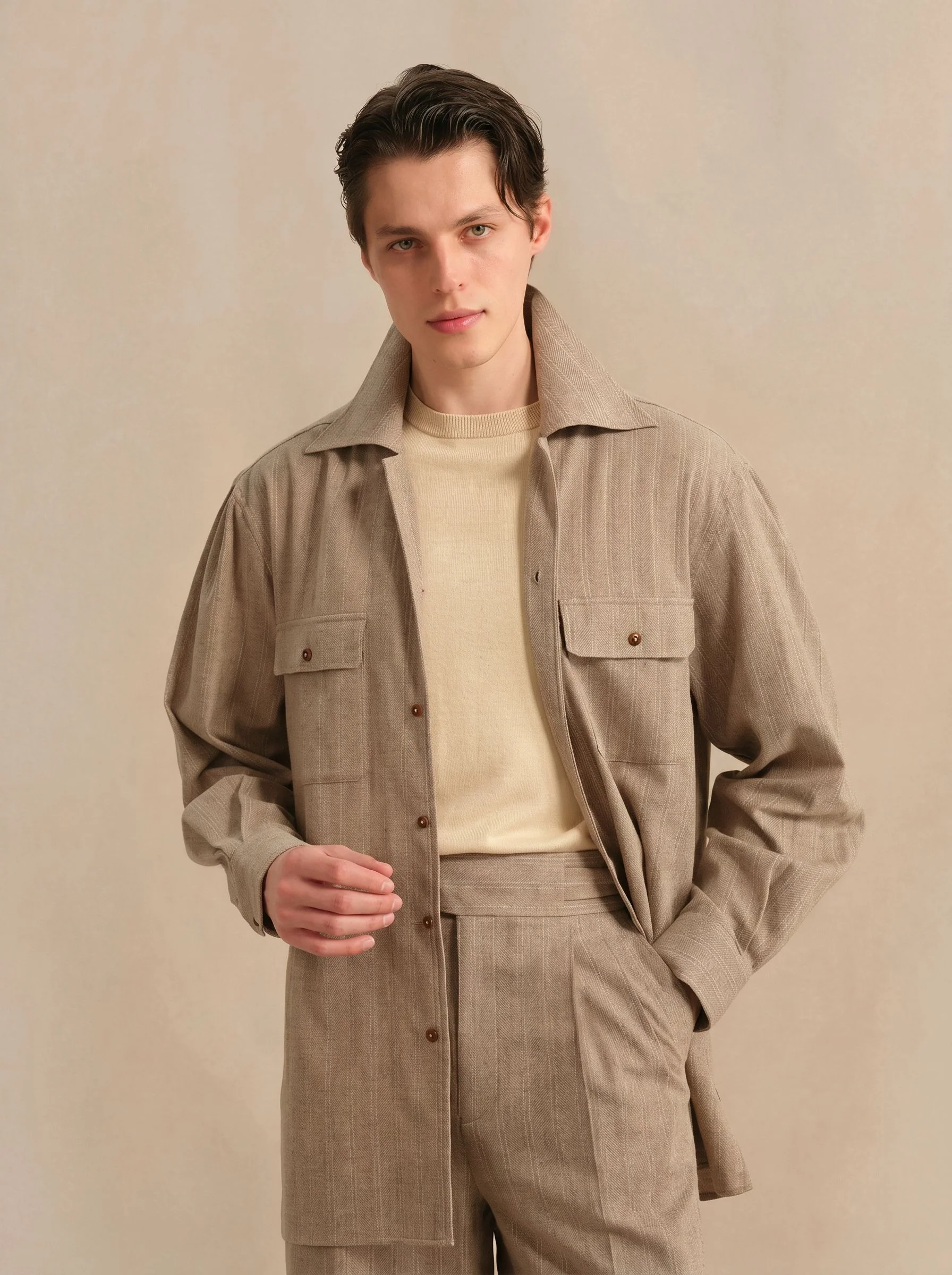 Cuban-Collar Two-Pocket Shirt - Image 2