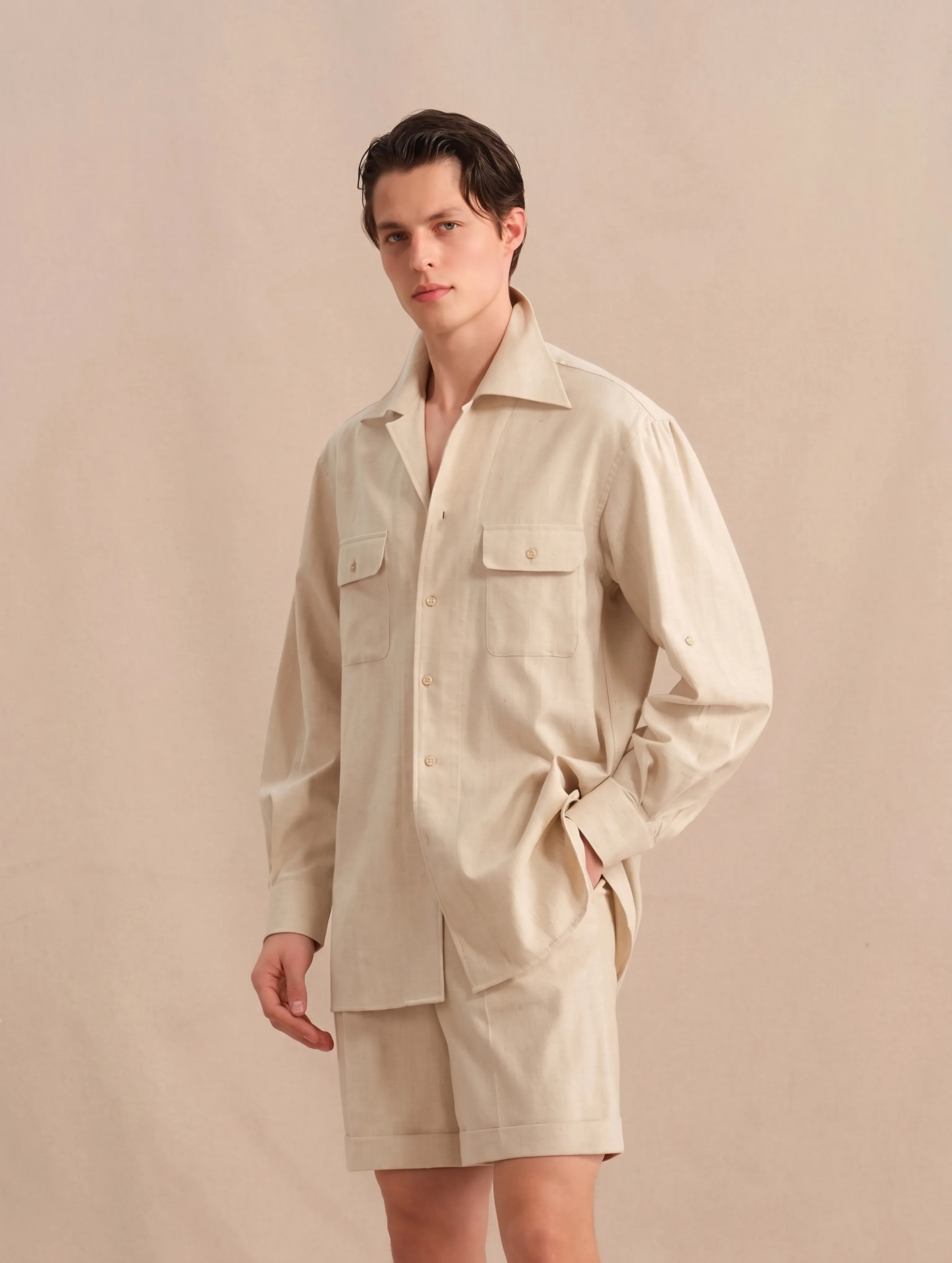 Cuban-Collar Two-Pocket Shirt - Image 4