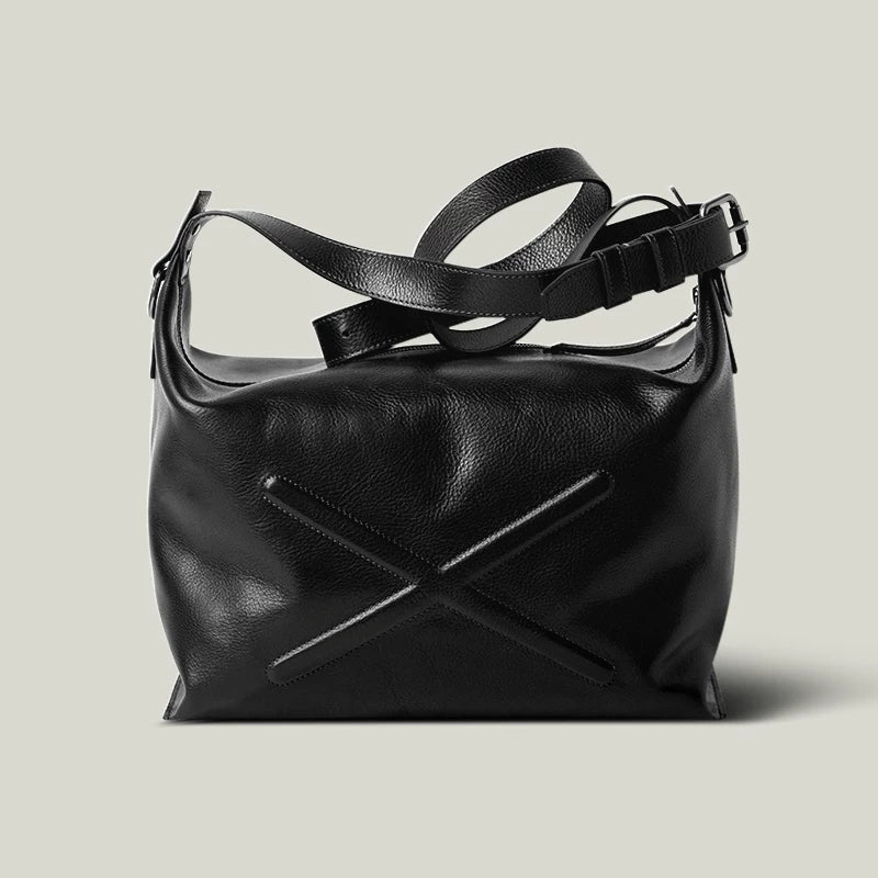 Cubi Top Grain Leather Shoulder Bag - Image 7