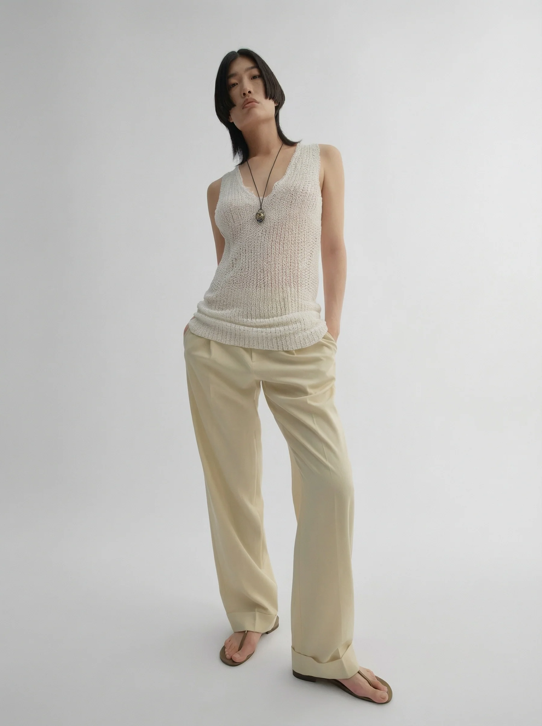 Cuffed Pleat Trousers - Image 4