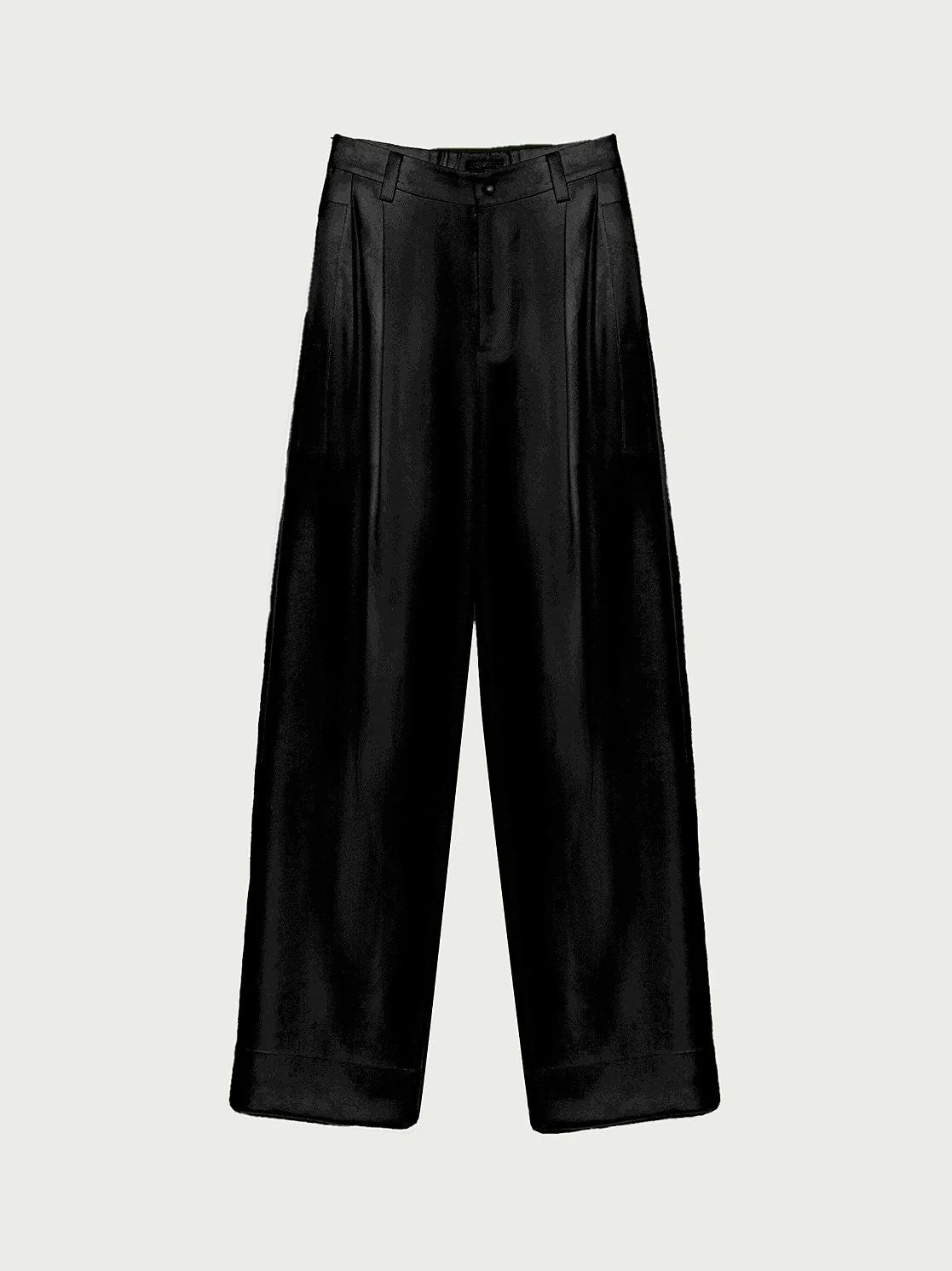Cuffed Pleated Trousers - Image 6