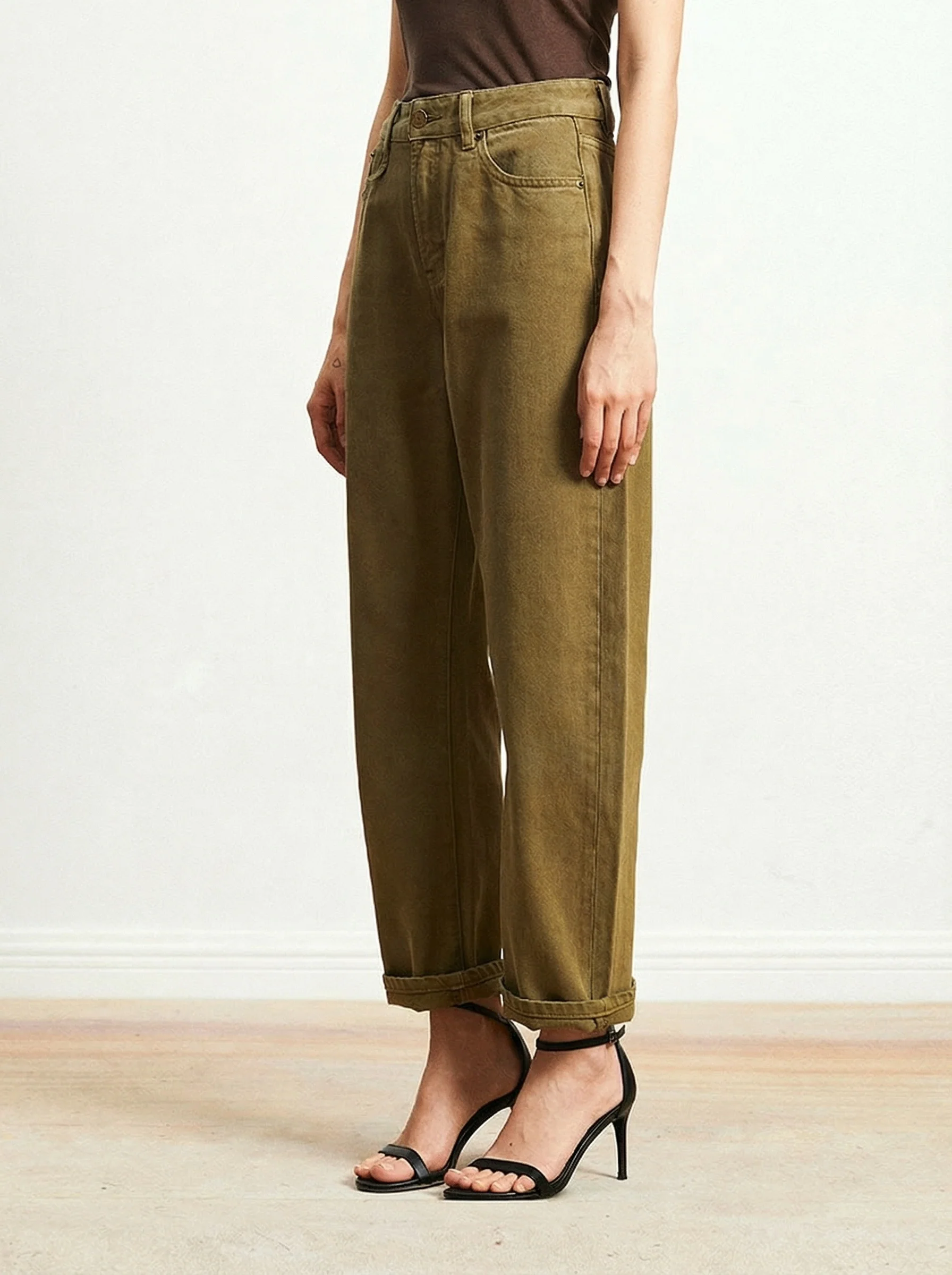Cuffed Straight Jeans - Image 3