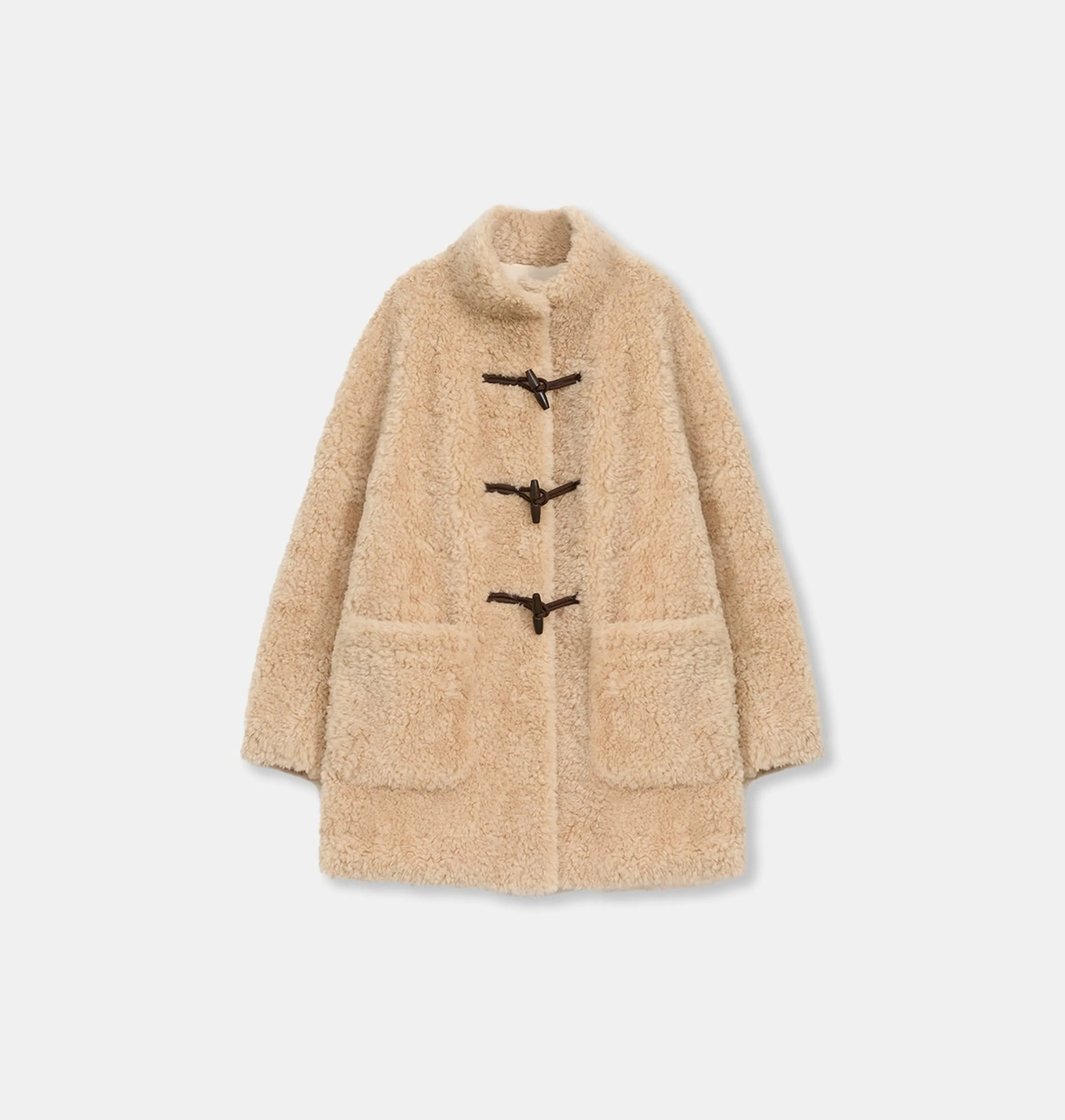 Curly Lambswool Toggle Coat - Image 10