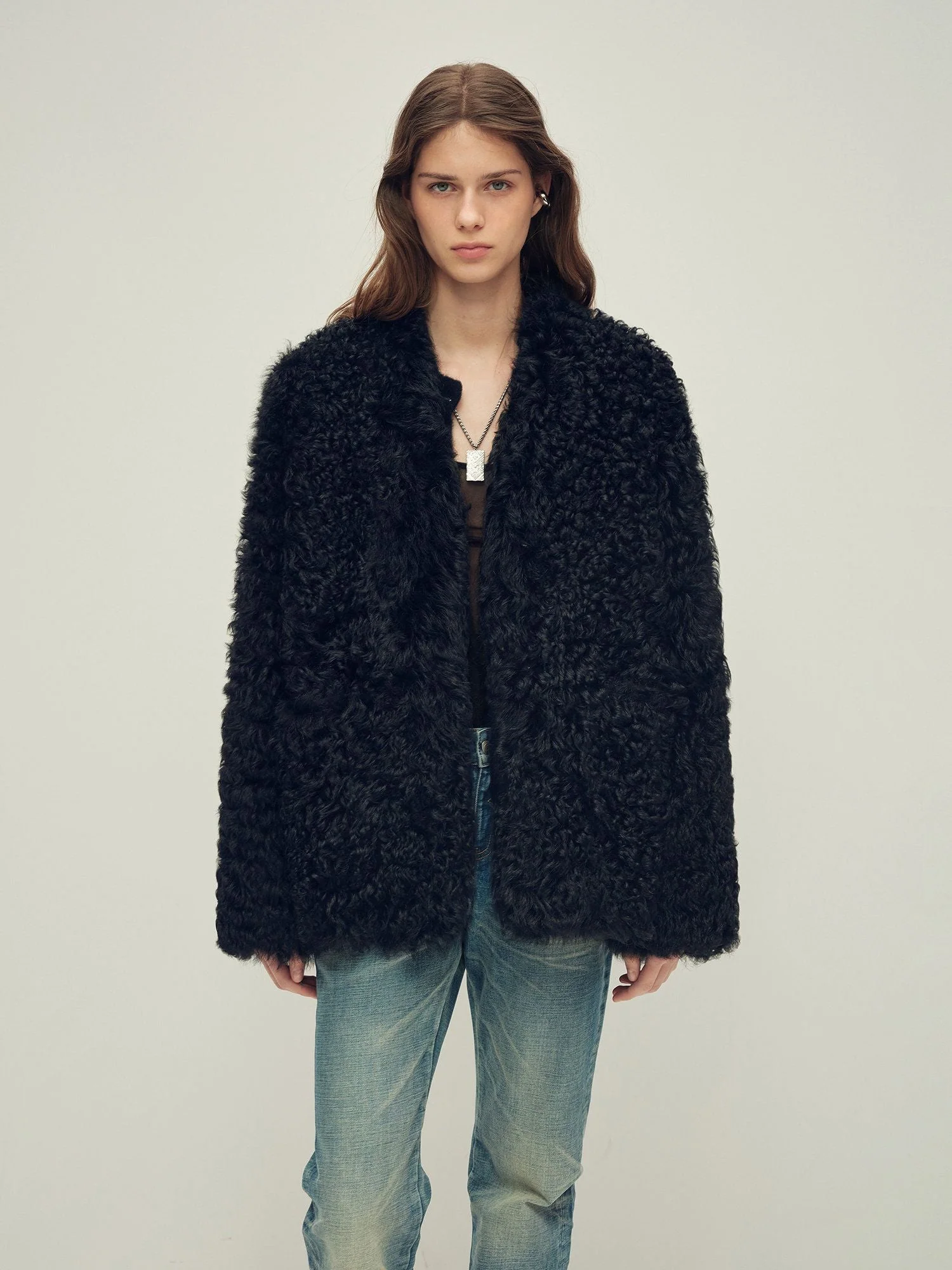 Curly Shearling Jacket