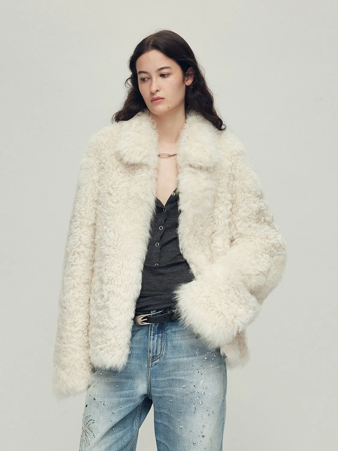 Curly Shearling Jacket