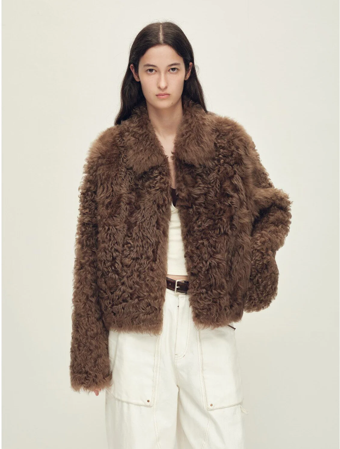 Curly Shearling Jacket - Image 11