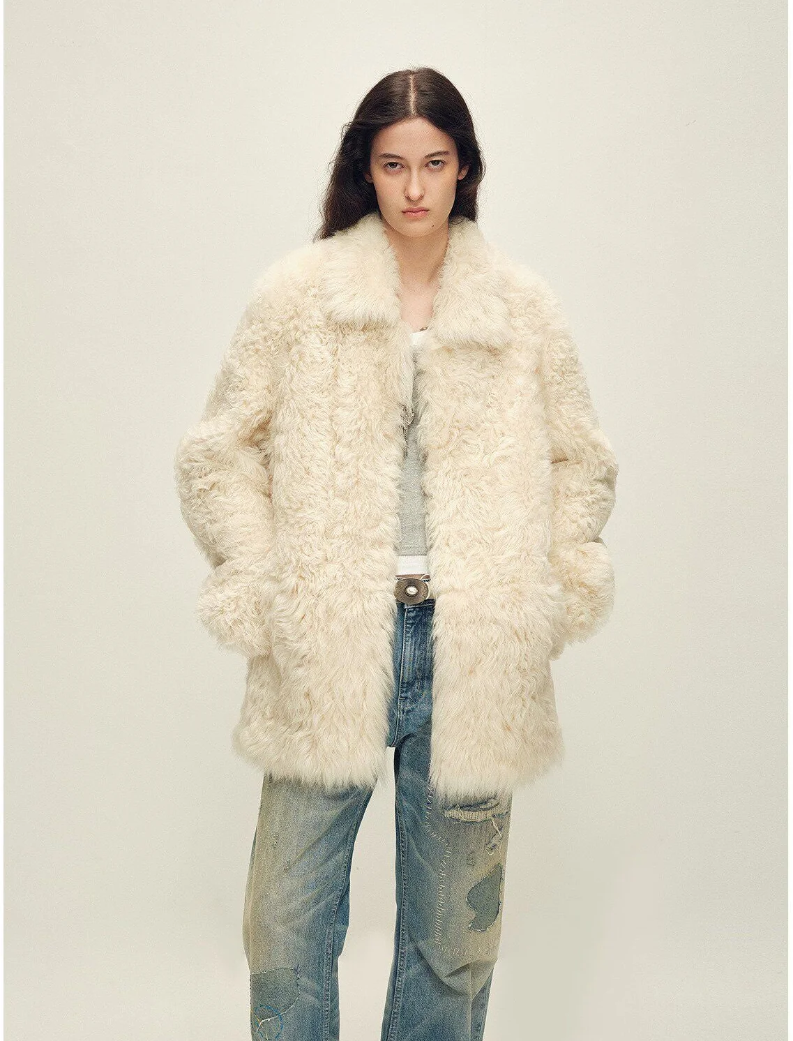 Curly Shearling Jacket - Image 13