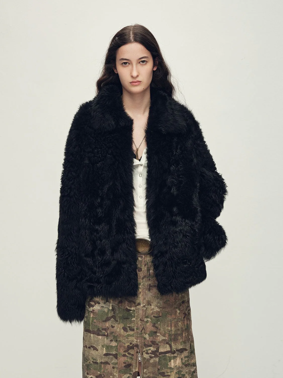 Curly Shearling Jacket - Image 4