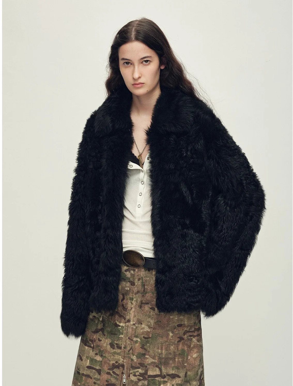 Curly Shearling Jacket - Image 7