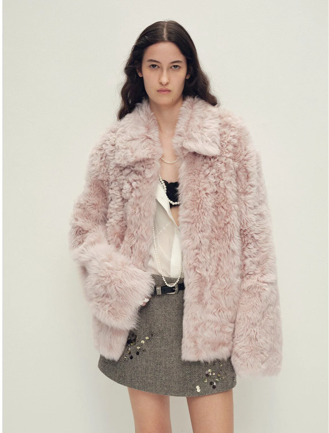 Curly Shearling Jacket - Image 8