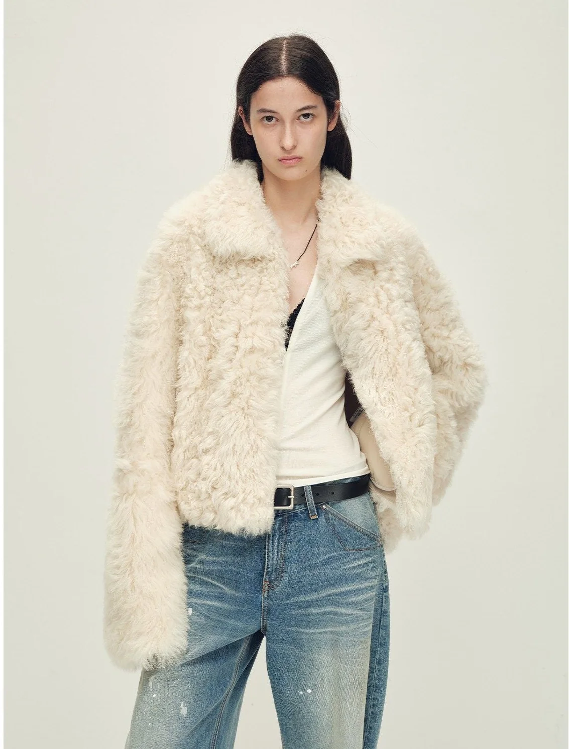 Curly Shearling Jacket - Image 9