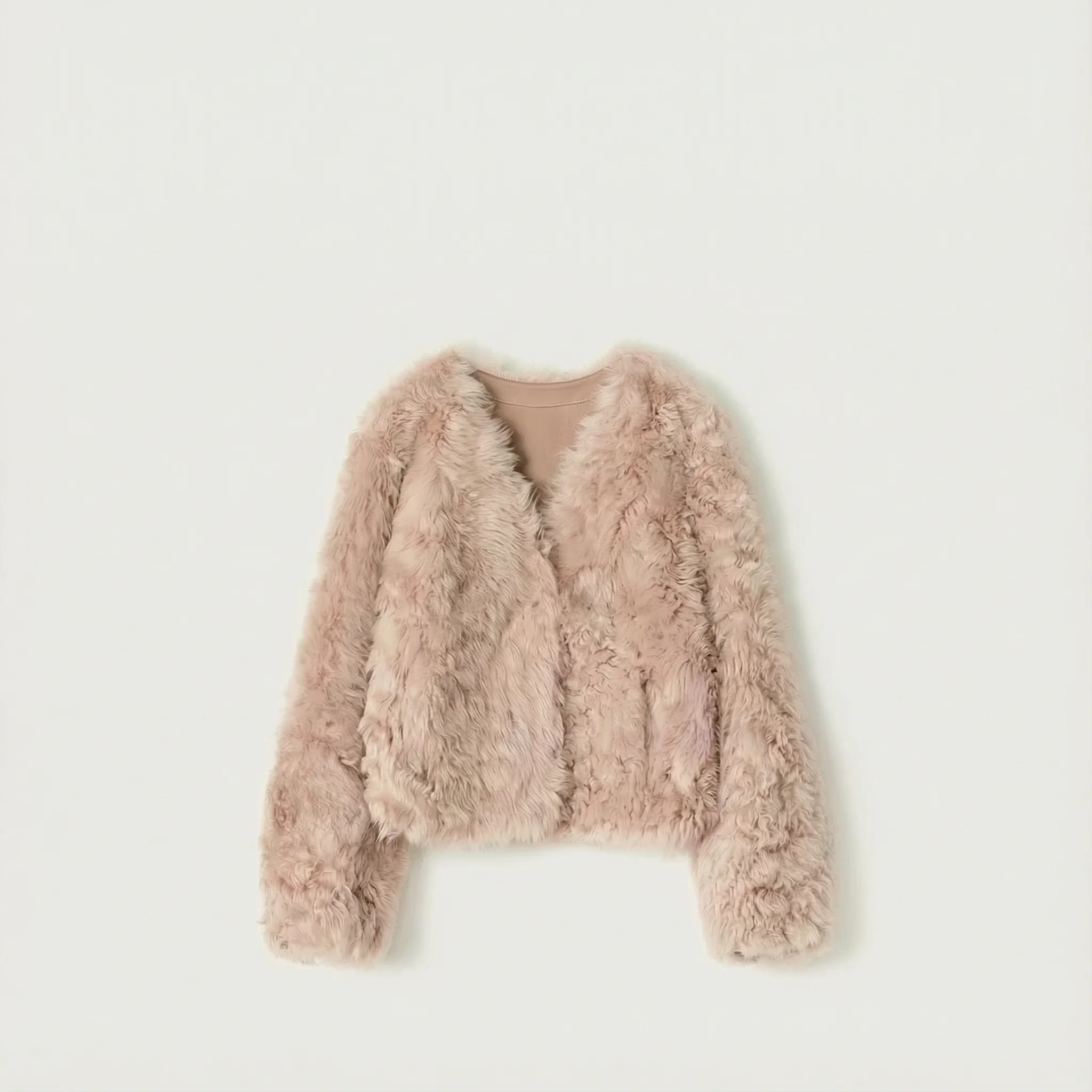 Curly Shearling Jacket - Image 4