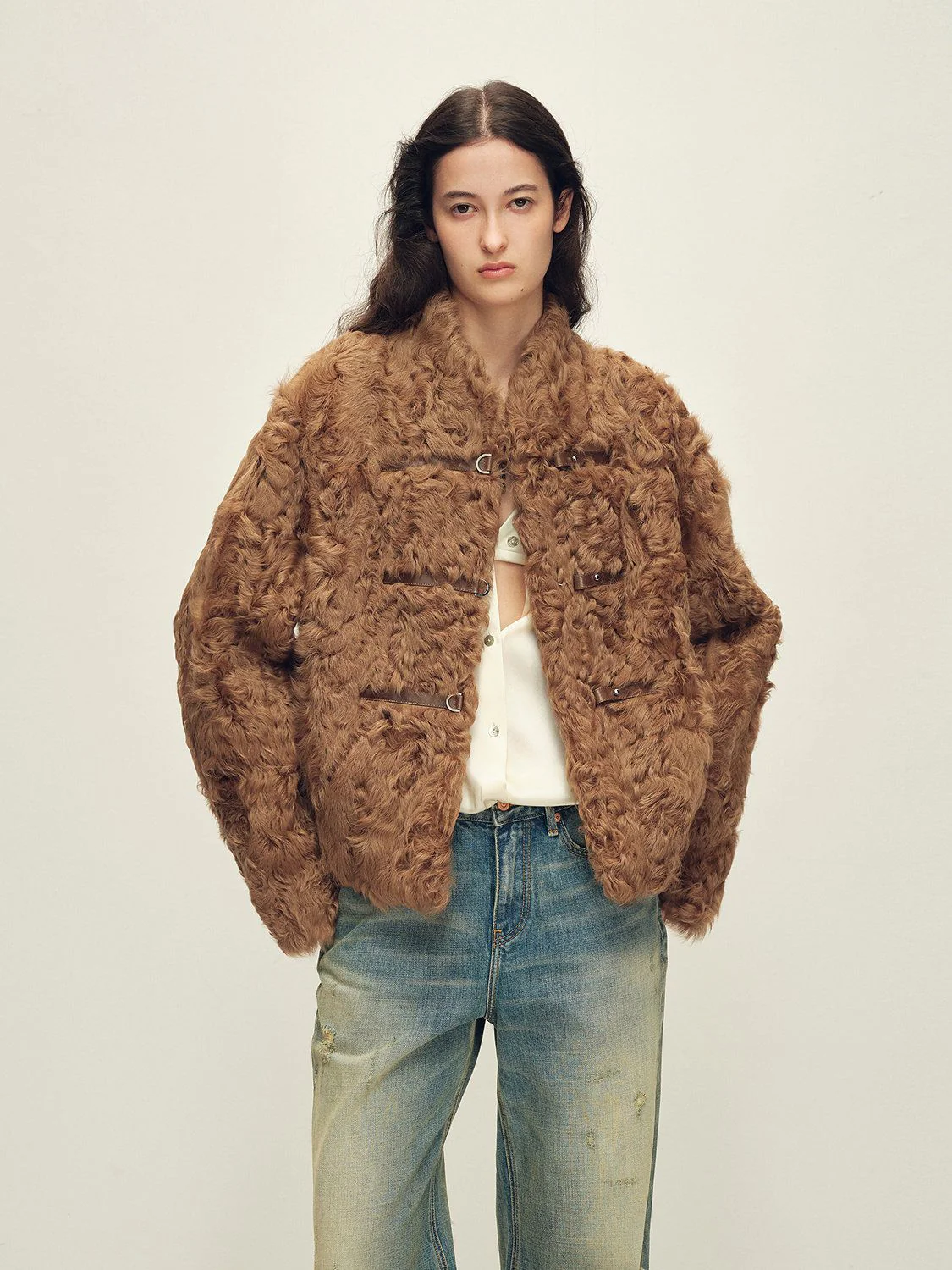 Curly Shearling Jacket - Image 4