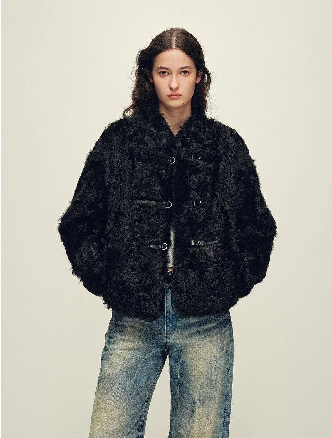 Curly Shearling Jacket - Image 6
