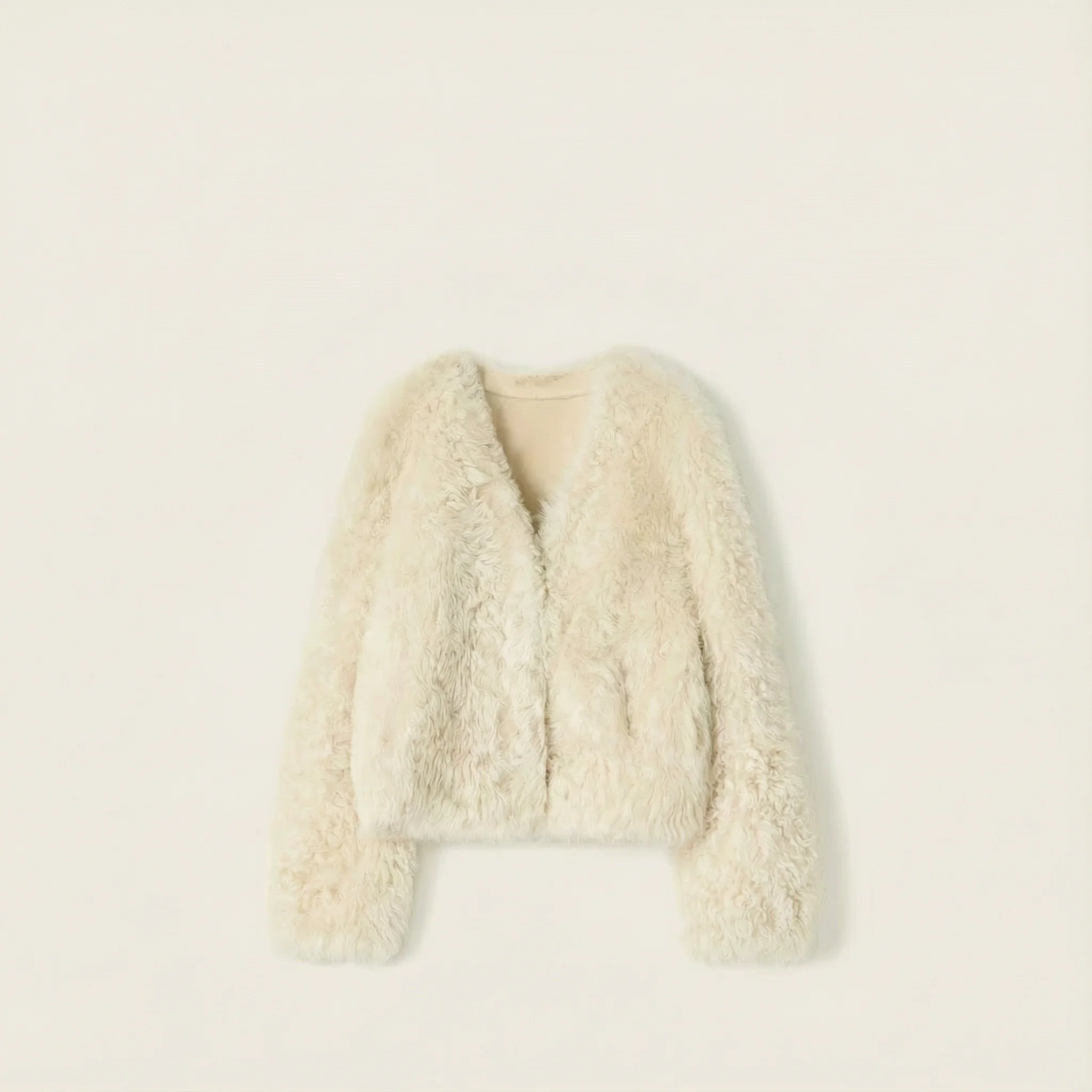 Curly Shearling Jacket - Image 7