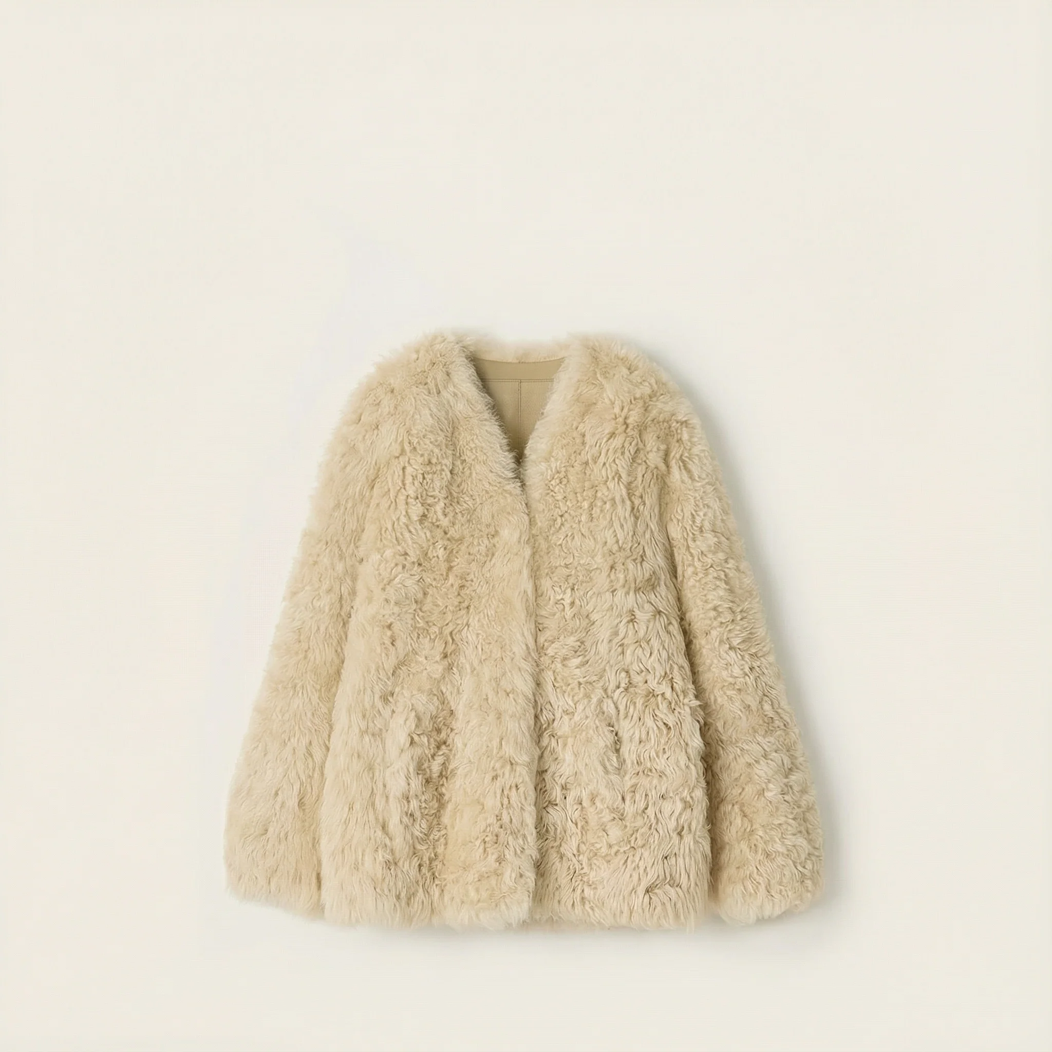 Curly Shearling Jacket - Image 9